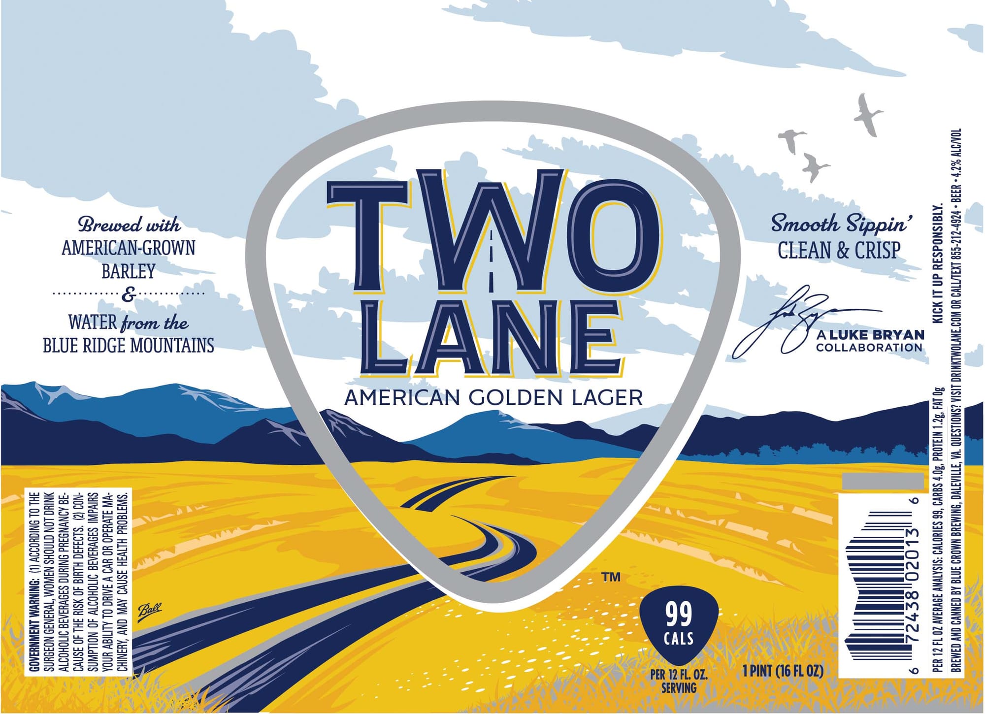 Two Lane by Trinitas Brewing - beer label