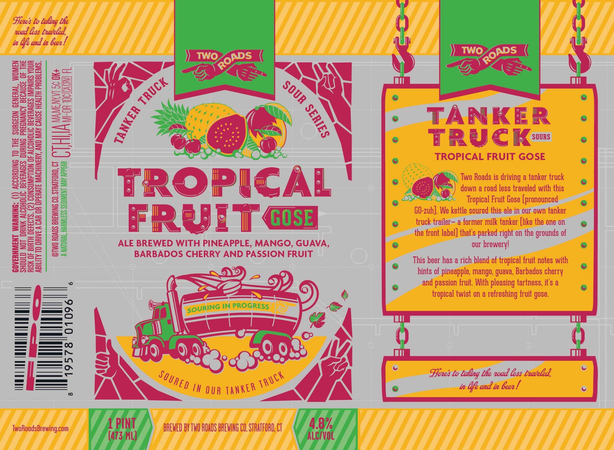 Tanker Truck by Two Roads Brewing - beer label
