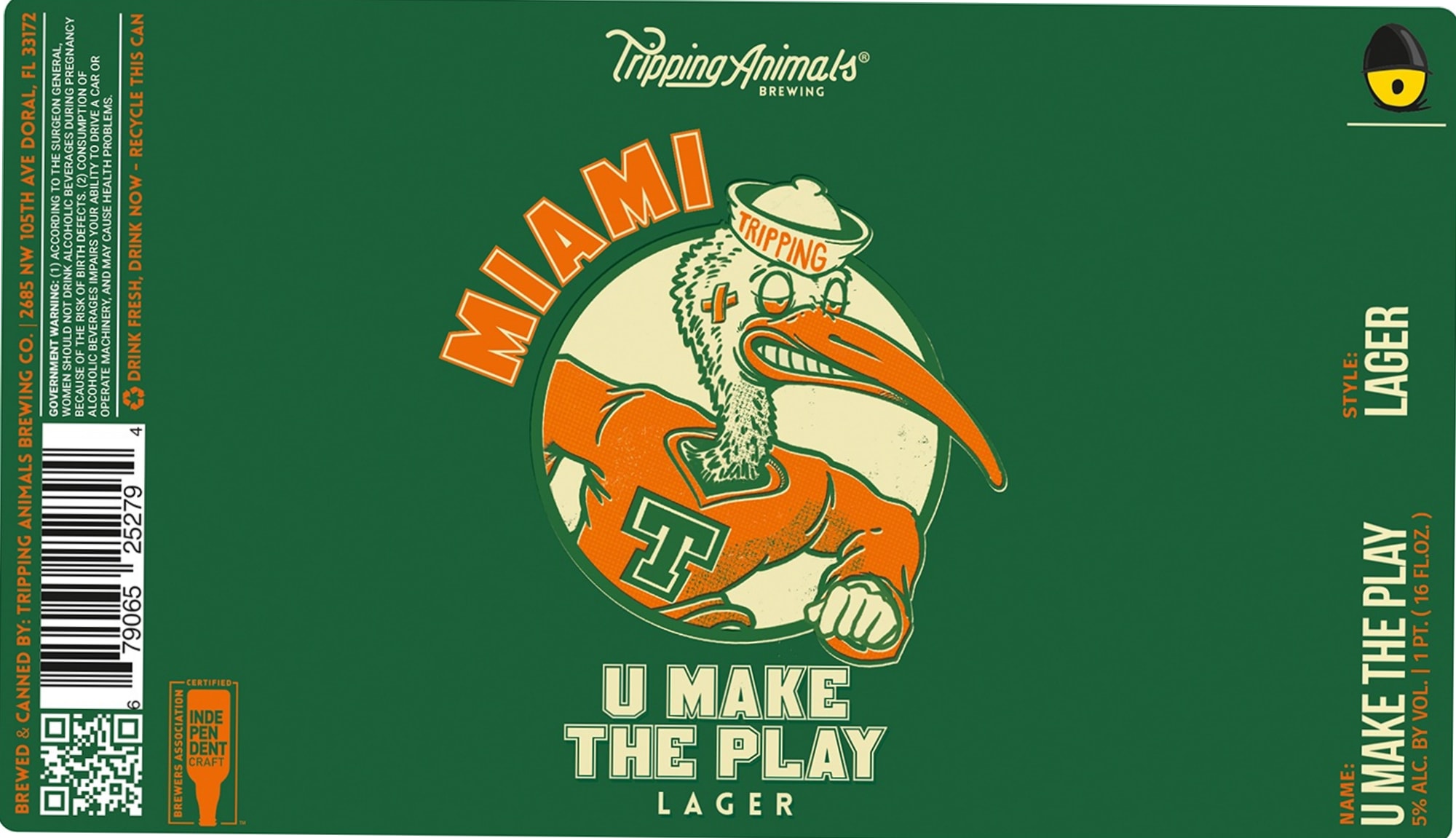 U Make the Play by Tripping Animals Brewing - beer label