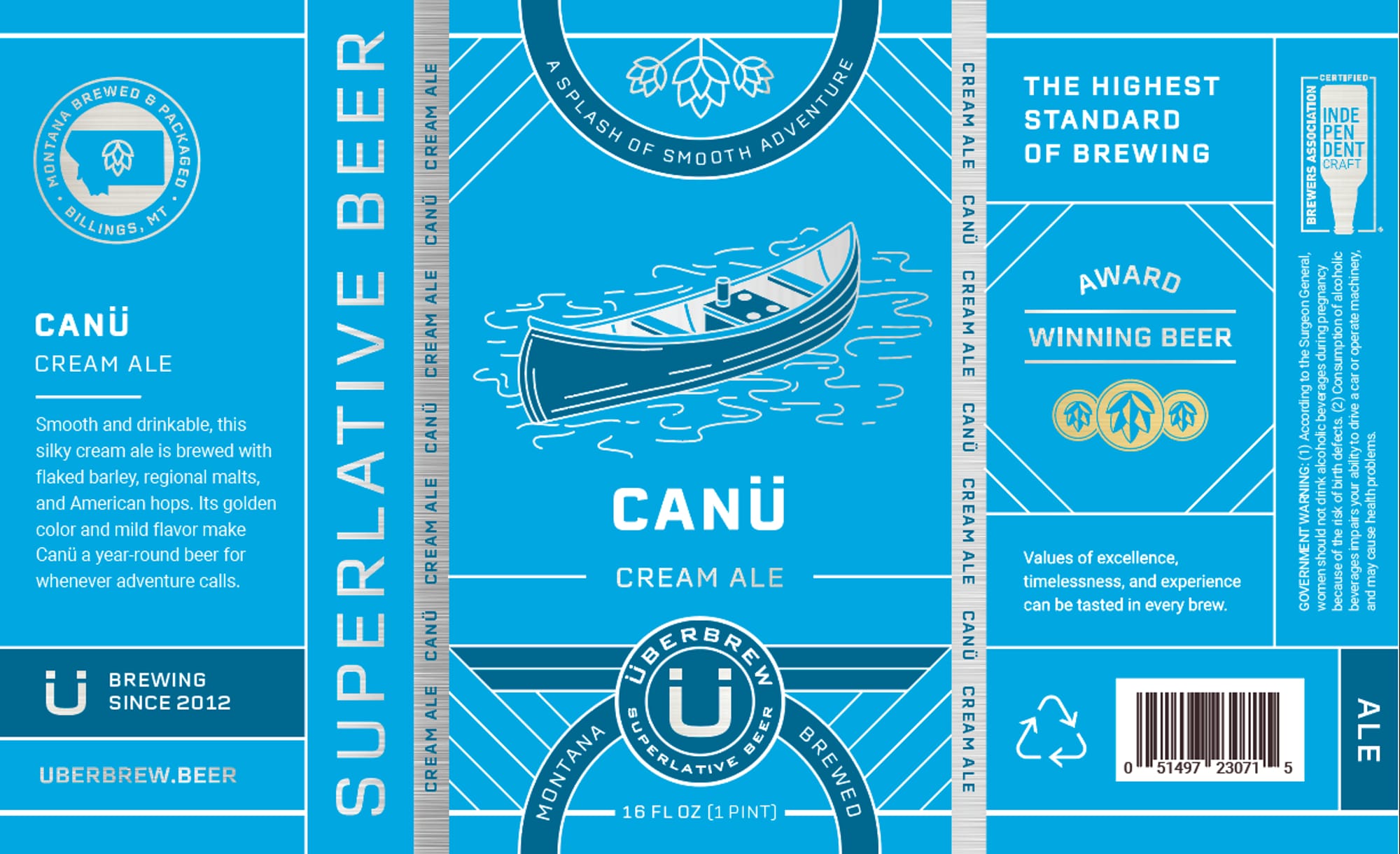 Canū Cream Ale by Uberbrew - beer label