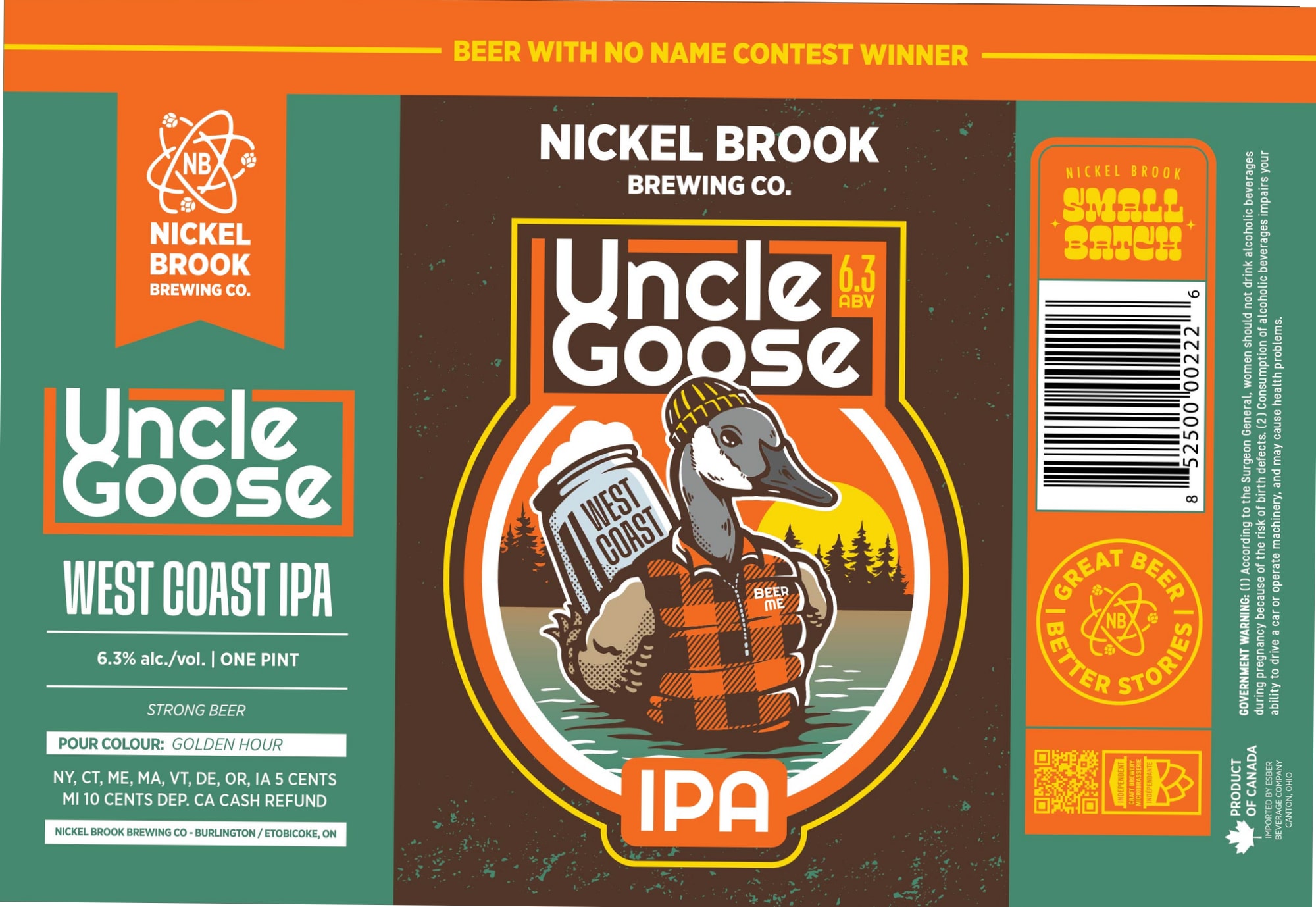 Uncle Goose by Nickel Brook Brewing Co. - beer label