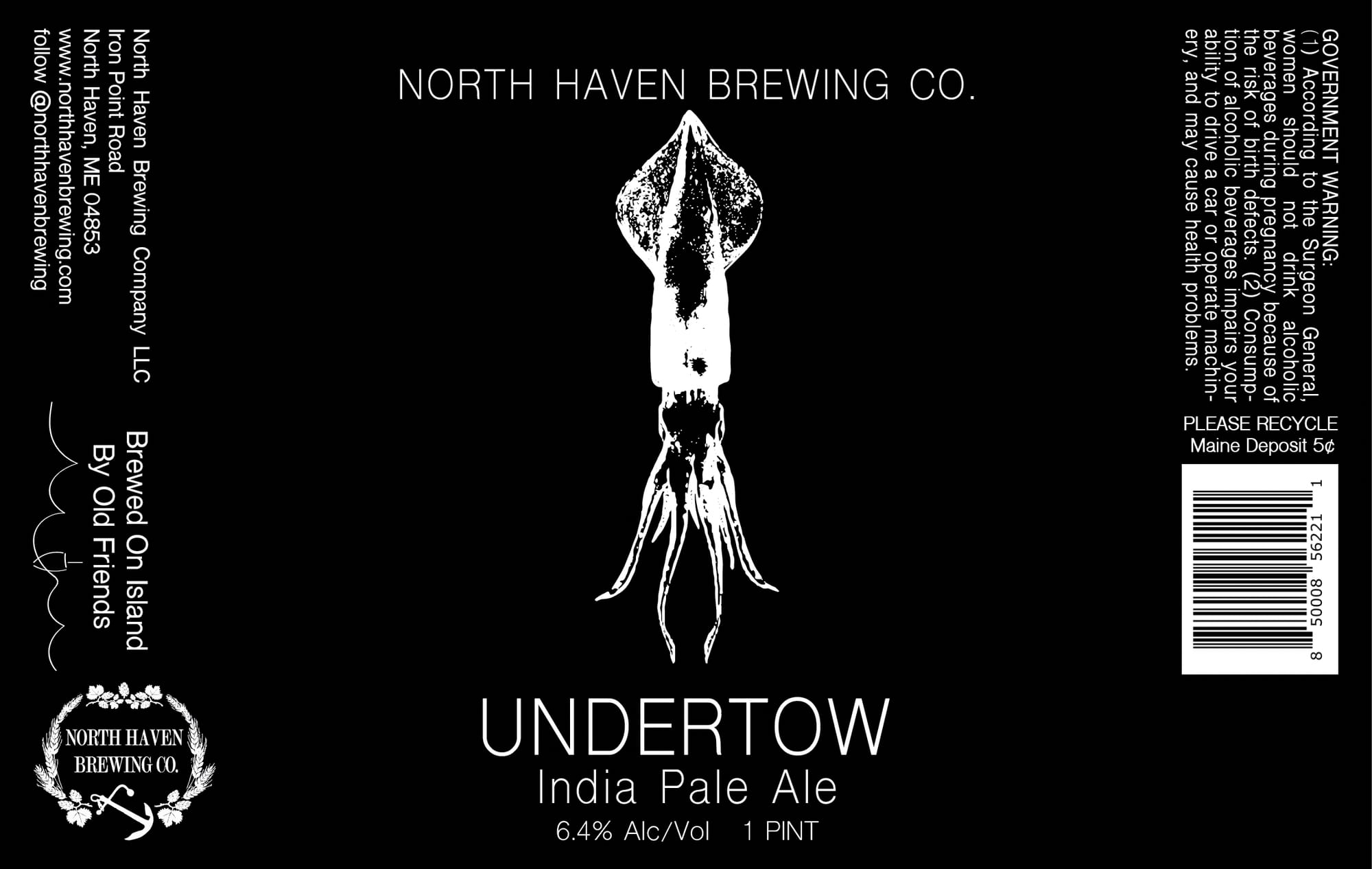 Undertow by North Haven Brewing Co. - beer label