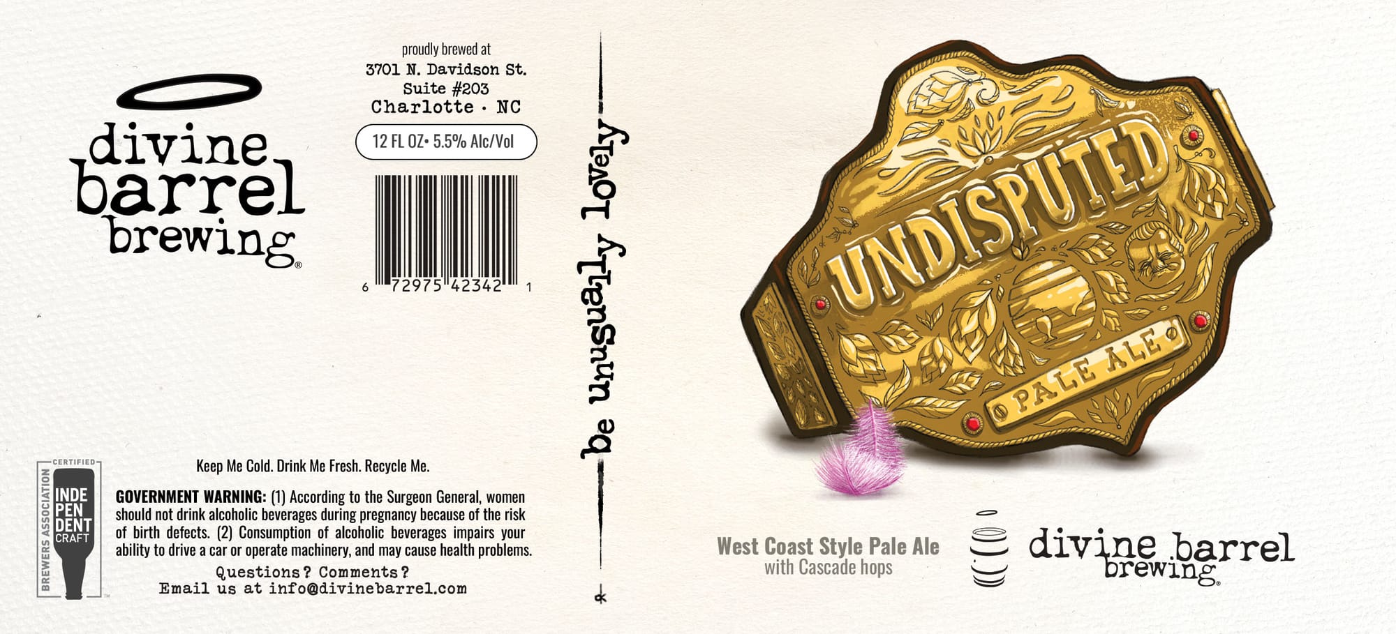 Undisputed by Divine Barrel Brewing - beer label