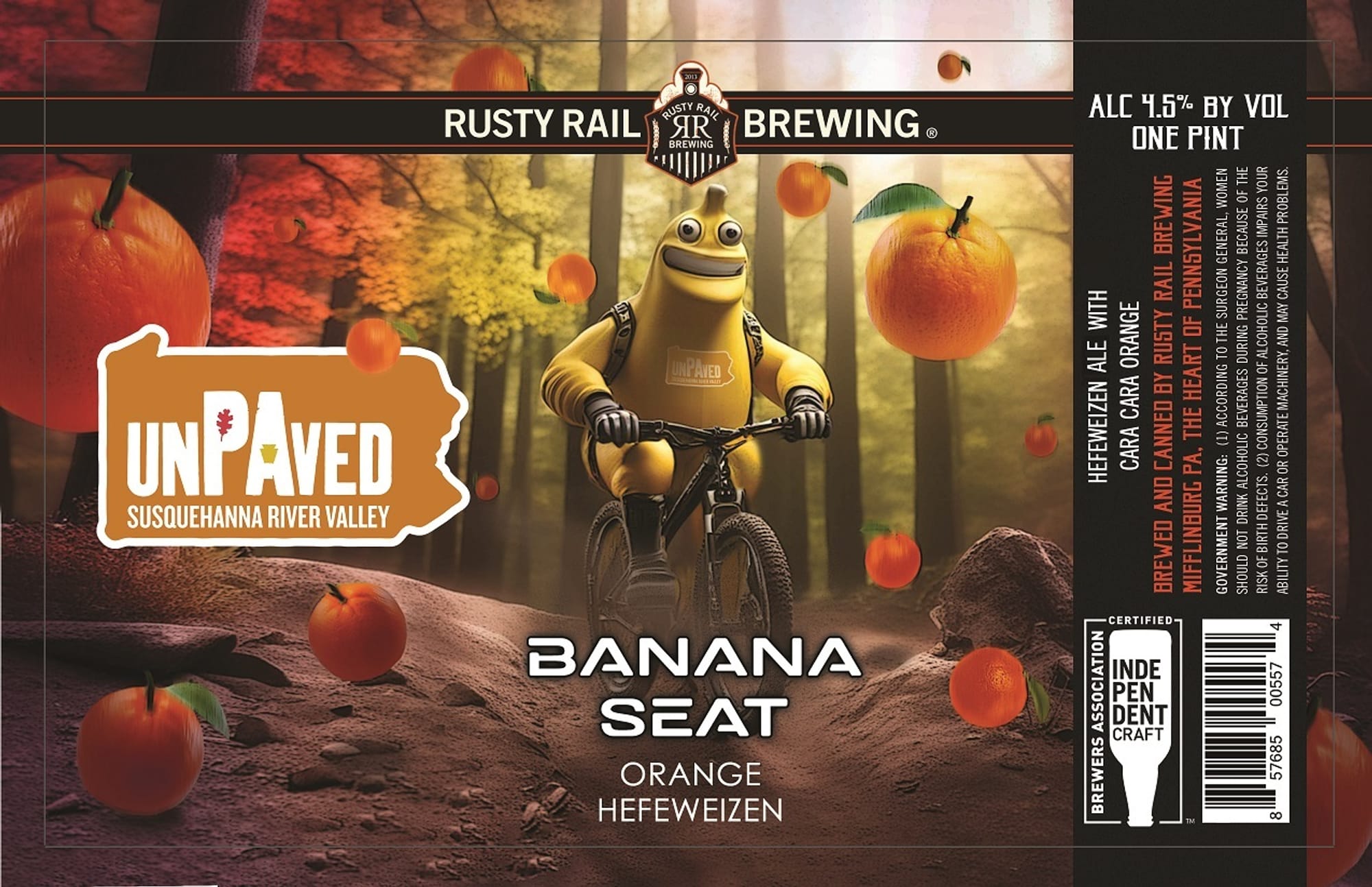 Unpaved by Rusty Rail Brewing - beer label
