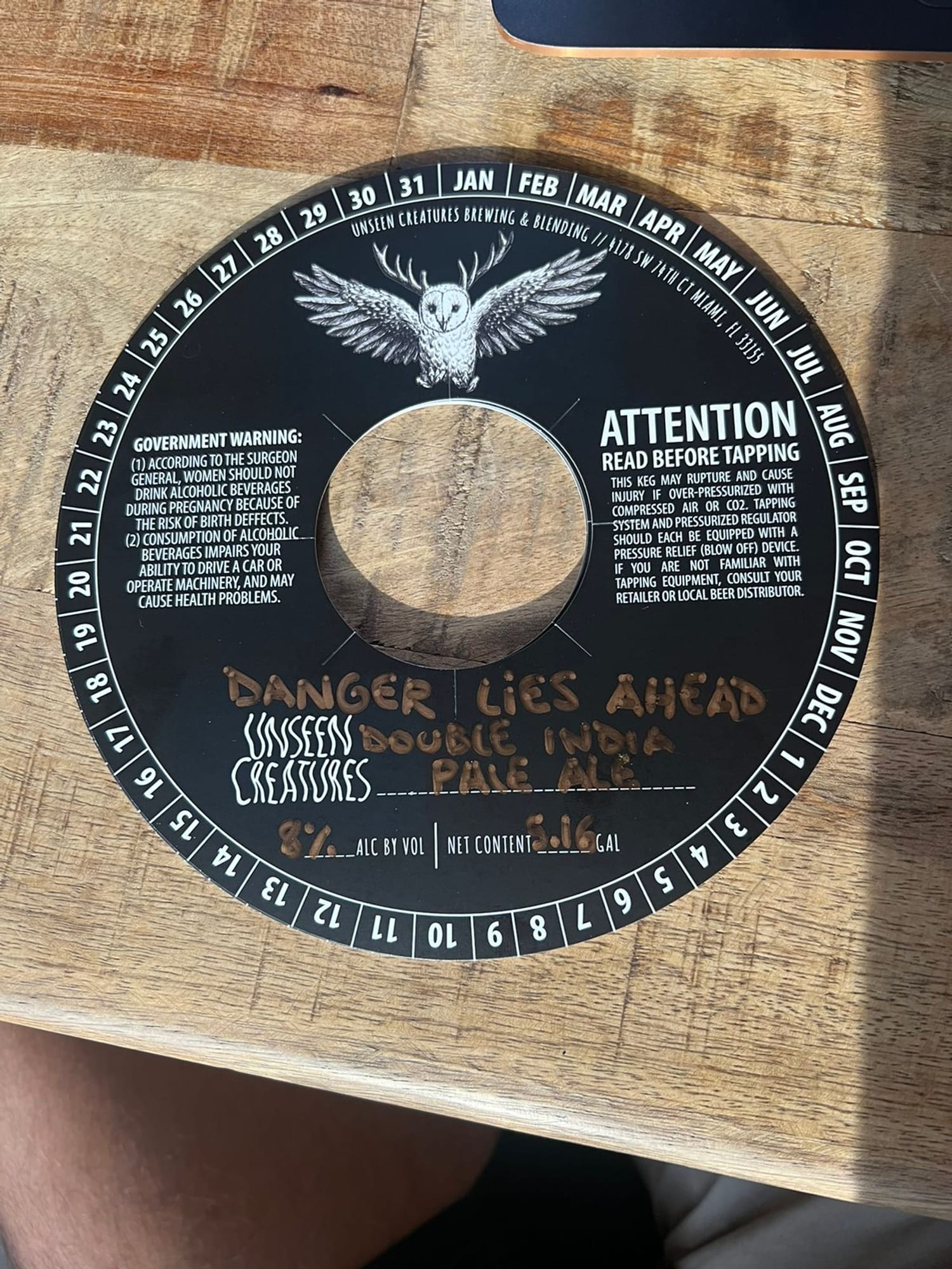 Double Double by Unseen Creatures Brewing & Blending - beer label