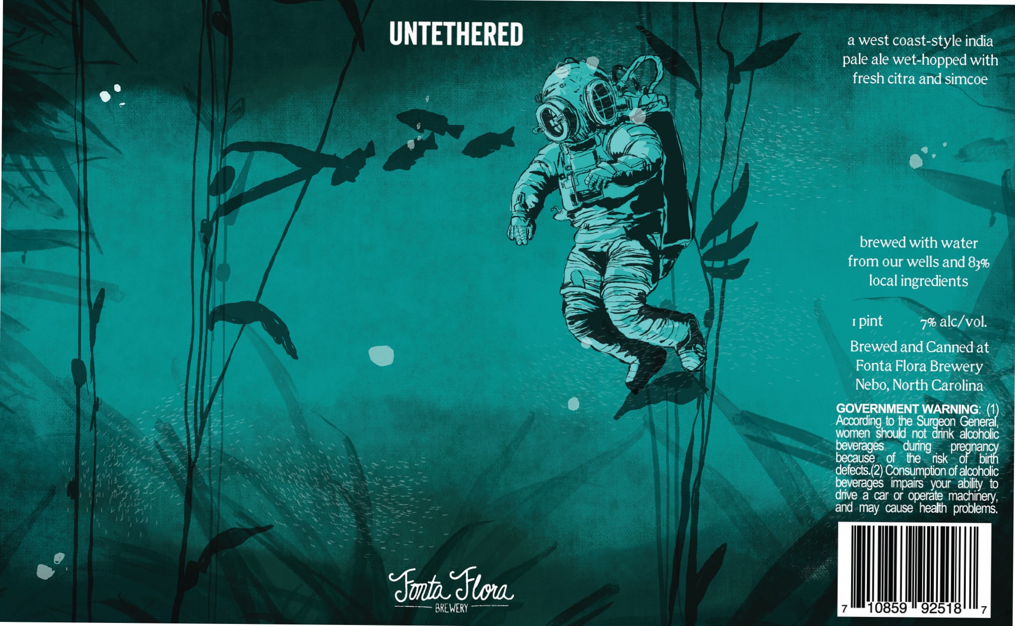 Untethered by Fonta Flora Brewery - beer label