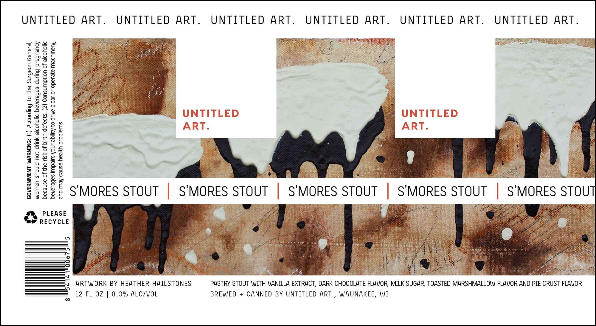 S'mores Stout by Untitled Art - beer label