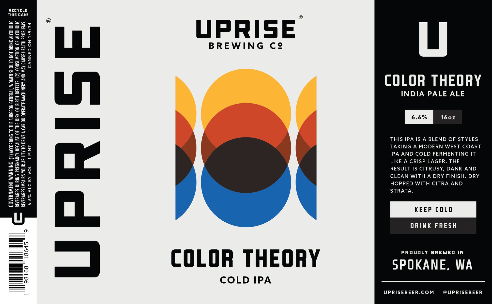 Color Theory by Uprise Brewing Co. - beer label