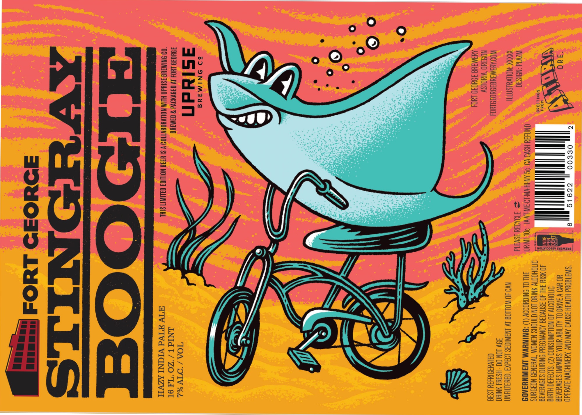 Uprise by Stray Brewing Co. - beer label