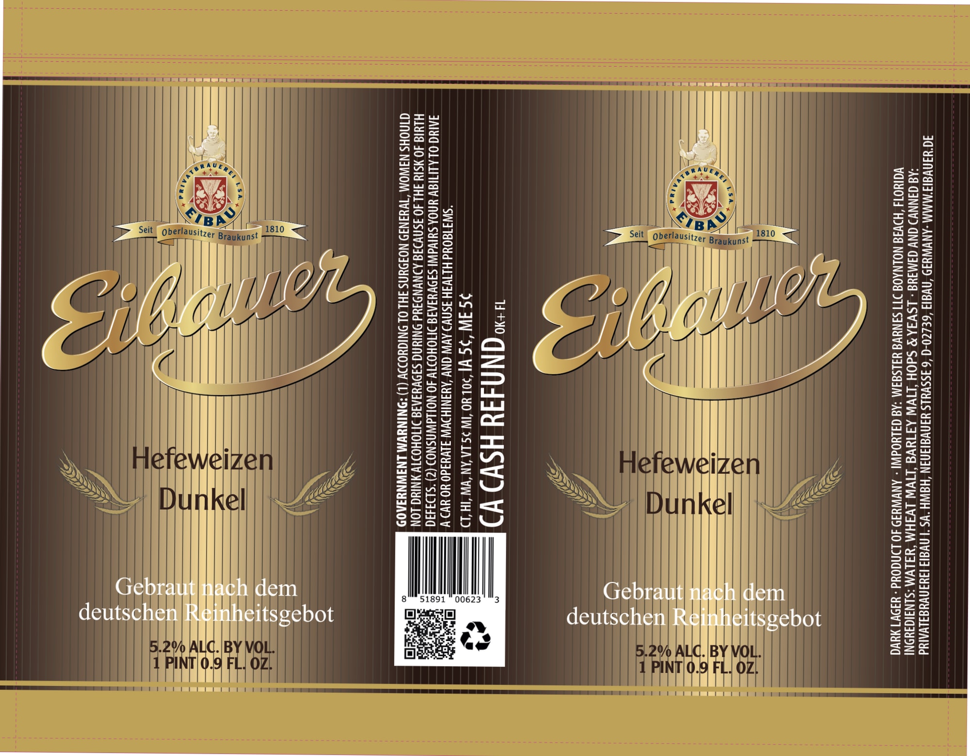 Ur-Bock Dunkel by Einbecker Brauerei - beer label