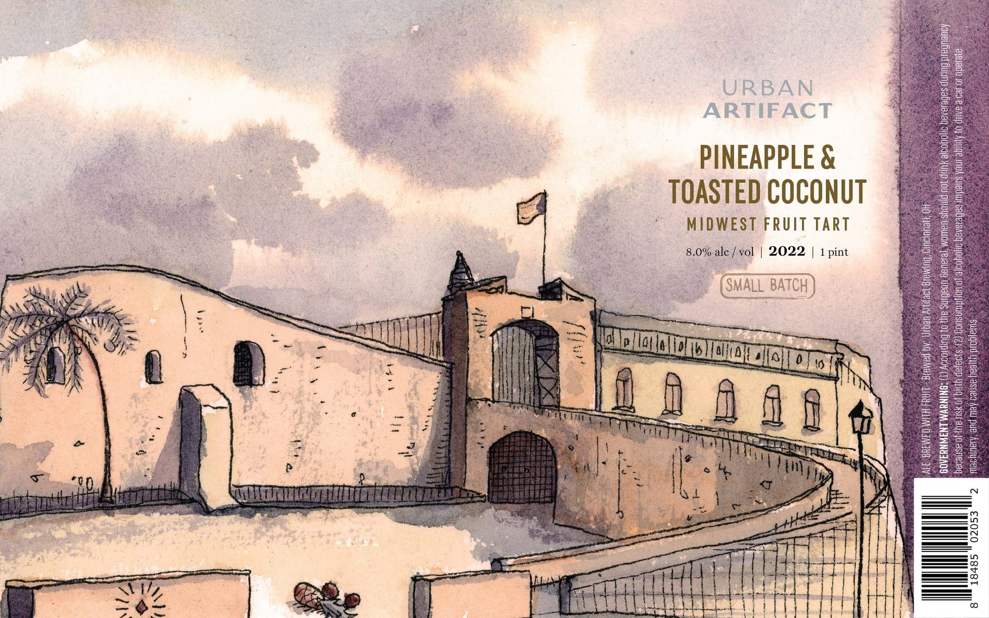 Pineapple & Toasted Coconut by Urban Artifact - beer label