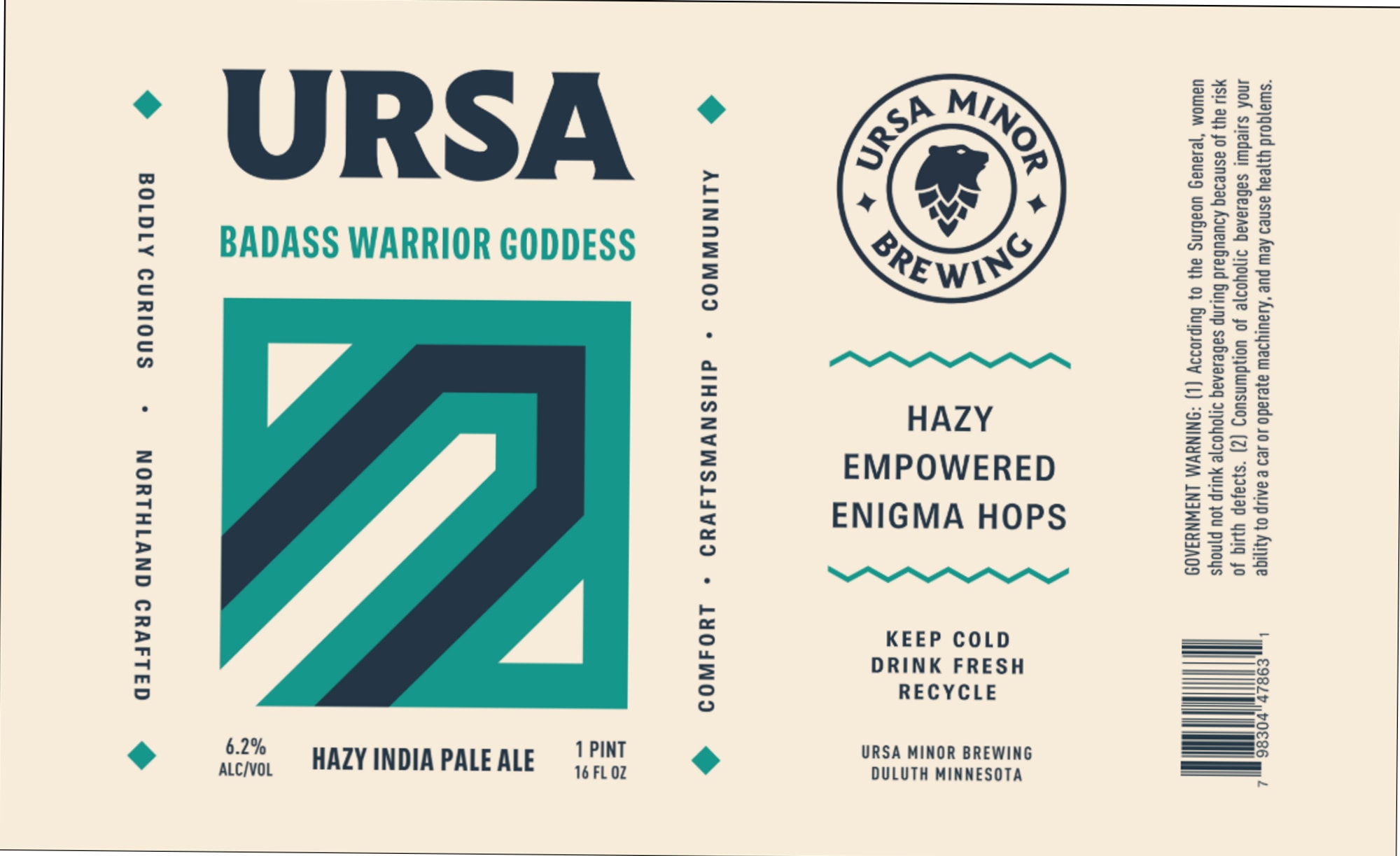 Ursa by Ursa Minor Brewing - beer label