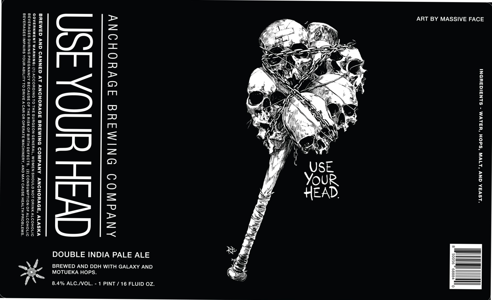 Use Your Head by Anchorage Brewing Company - beer label