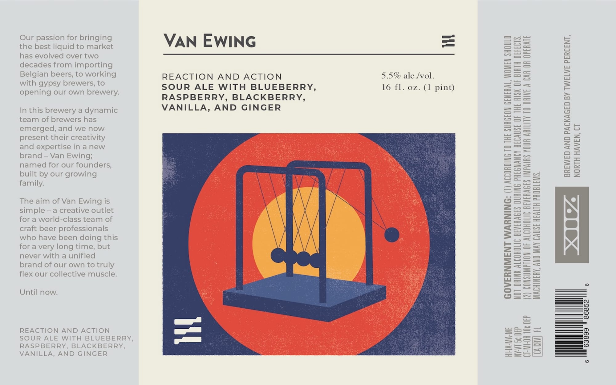 Van Ewing Reaction and Action by Twelve Percent Beer Project - beer label