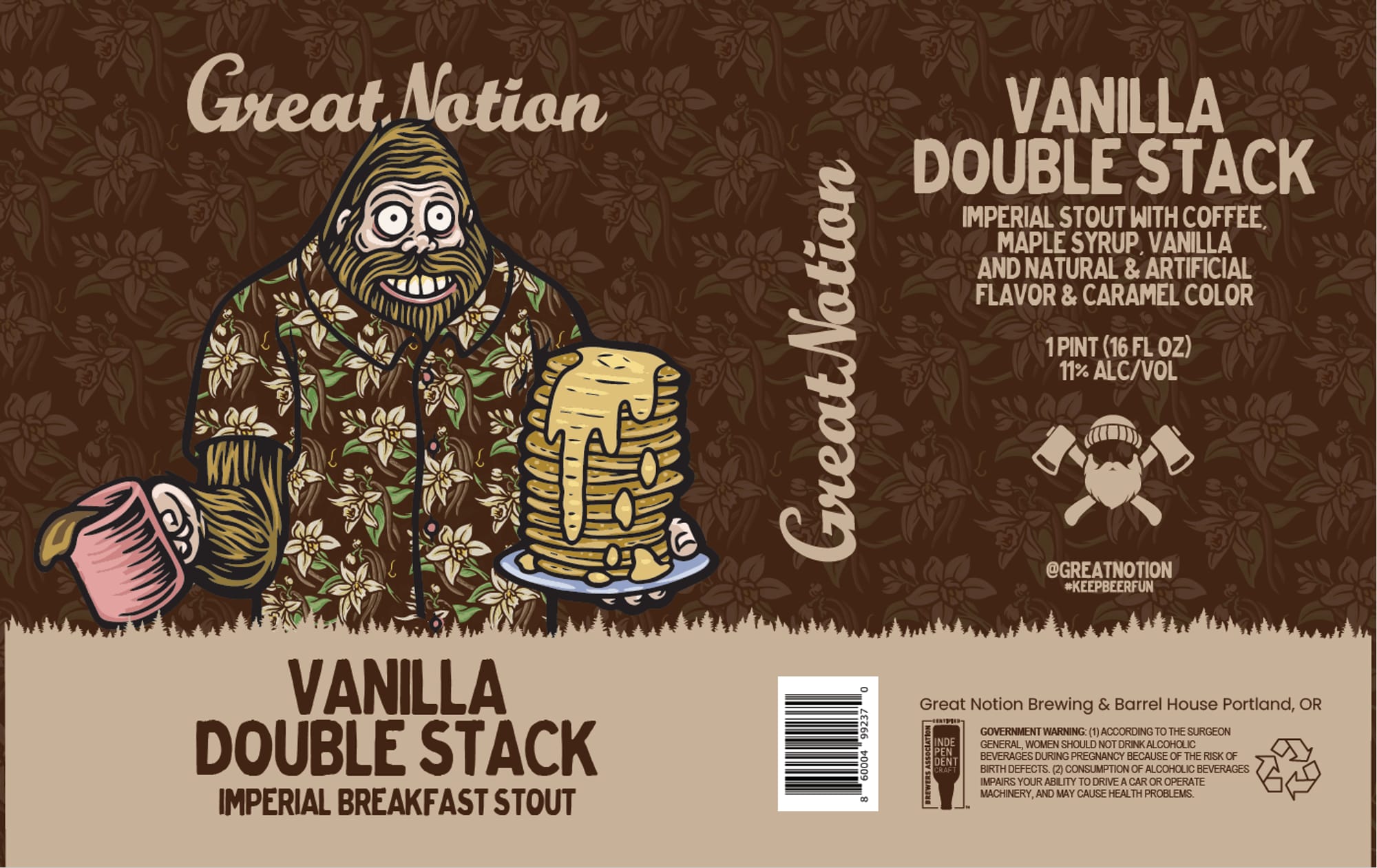Vanilla Double Stack by Great Notion Brewing - beer label