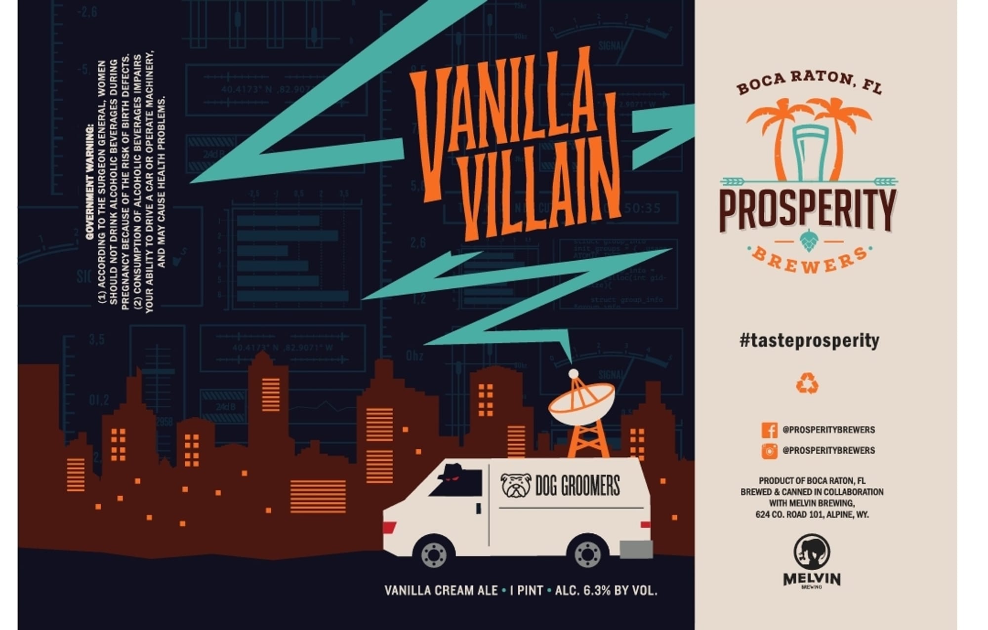 Vanilla Villain by Prosperity Brewers - beer label