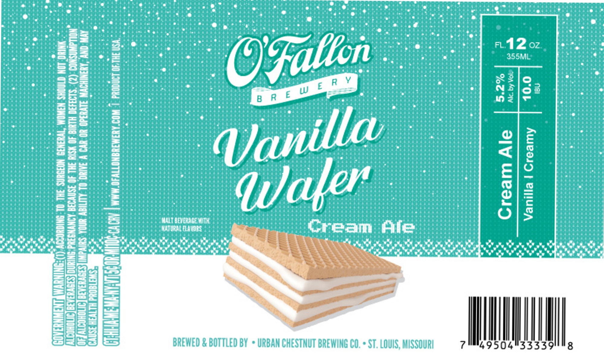 Vanilla Wafer by O'Fallon Brewery - beer label