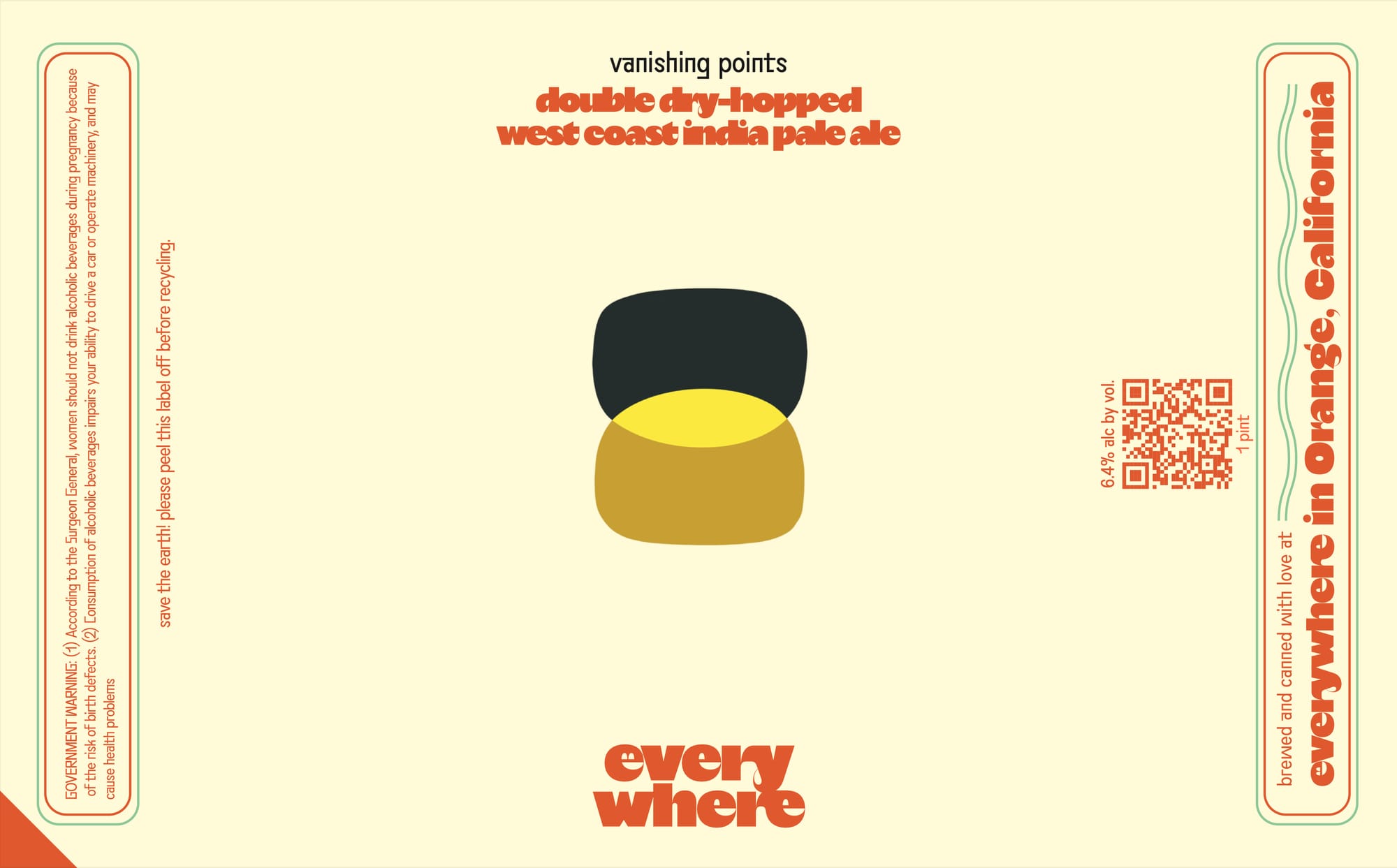 Vanishing Points by Everywhere Brewing - beer label