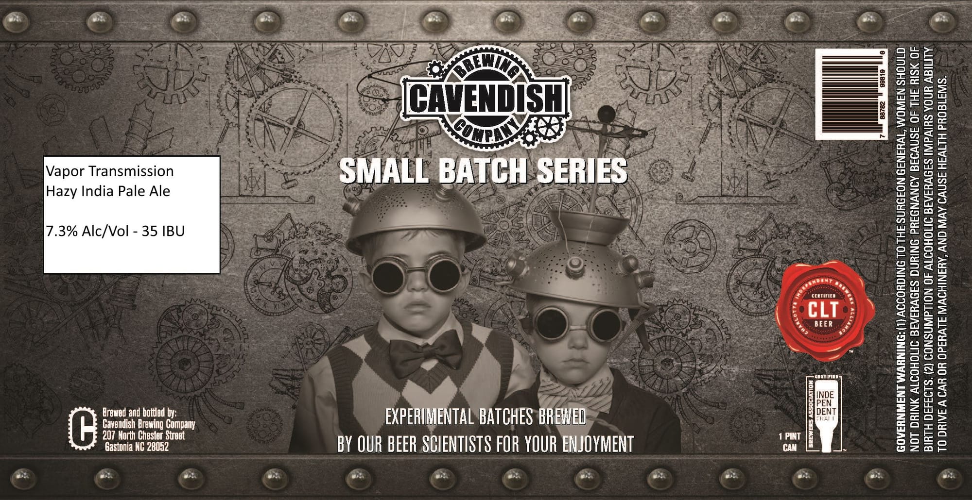 Vapor Transmission by Cavendish Company - beer label