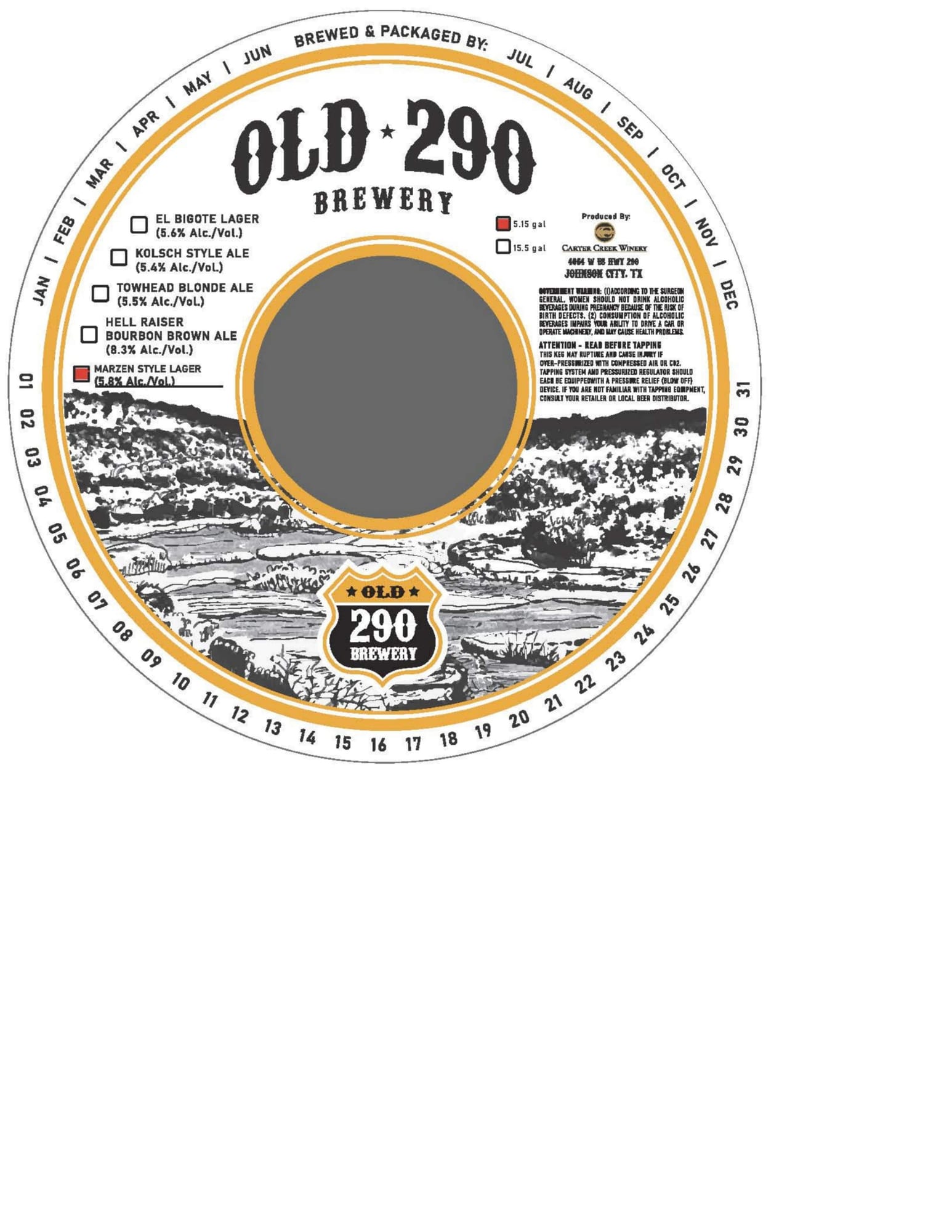 Variety Pack (El Bigote Lager, Towhead Blonde Ale, Hell Raiser Bourbon Barrel Ale, Maizen Style Lager) by Old 290 Brewery - beer label