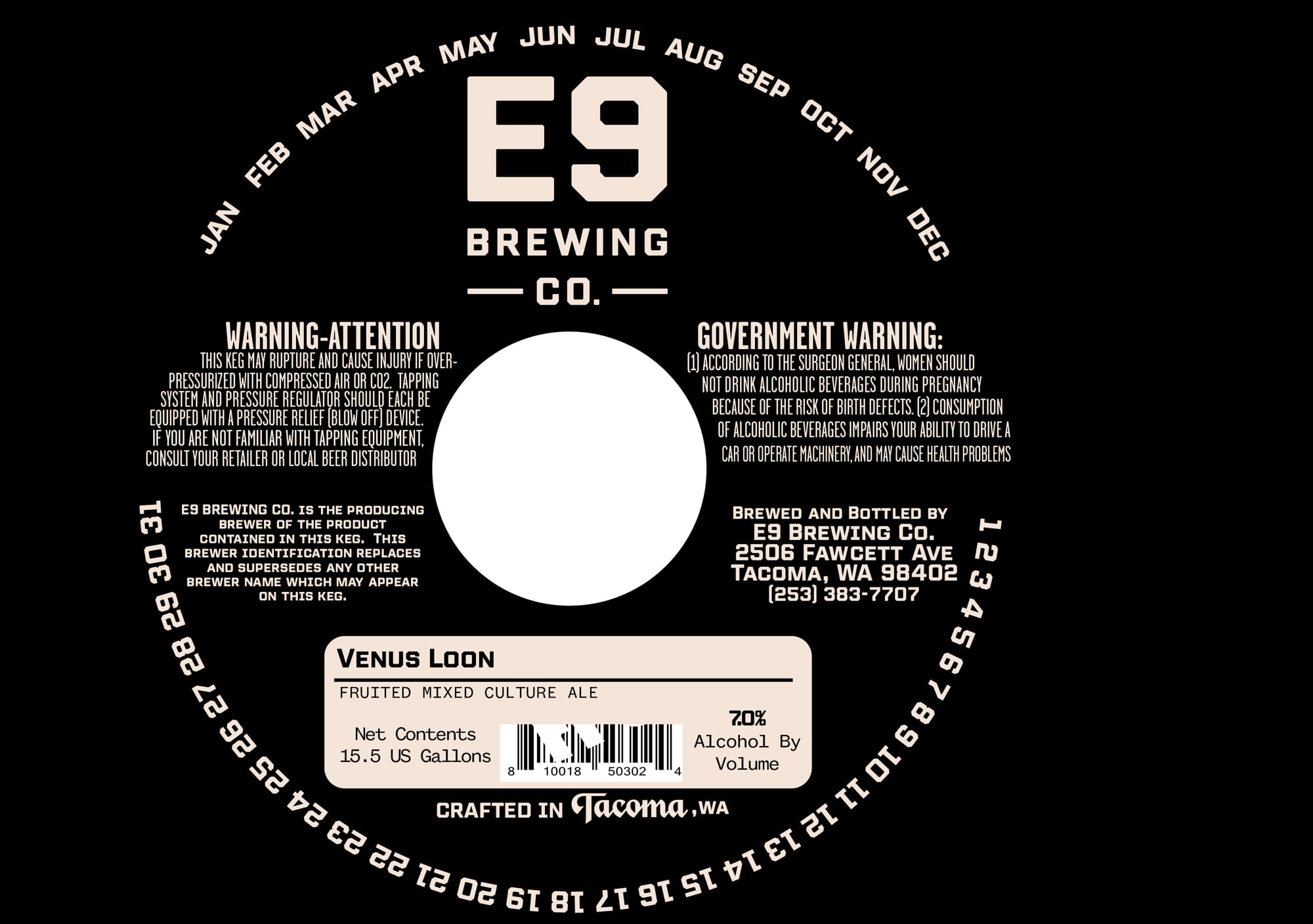 Venus Loon by E9 Brewing Co. - beer label