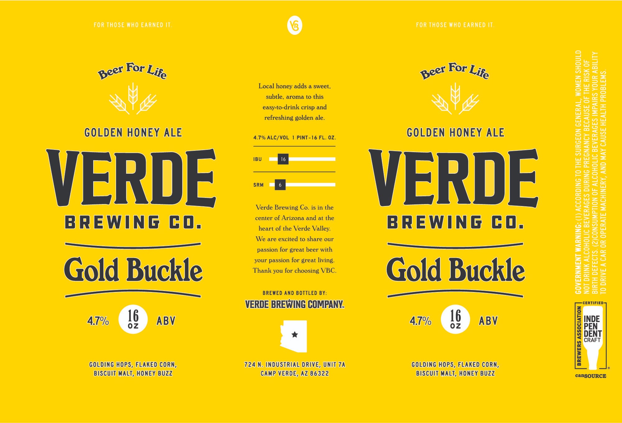 Gold Buckle by Verde Brewing Co. - beer label