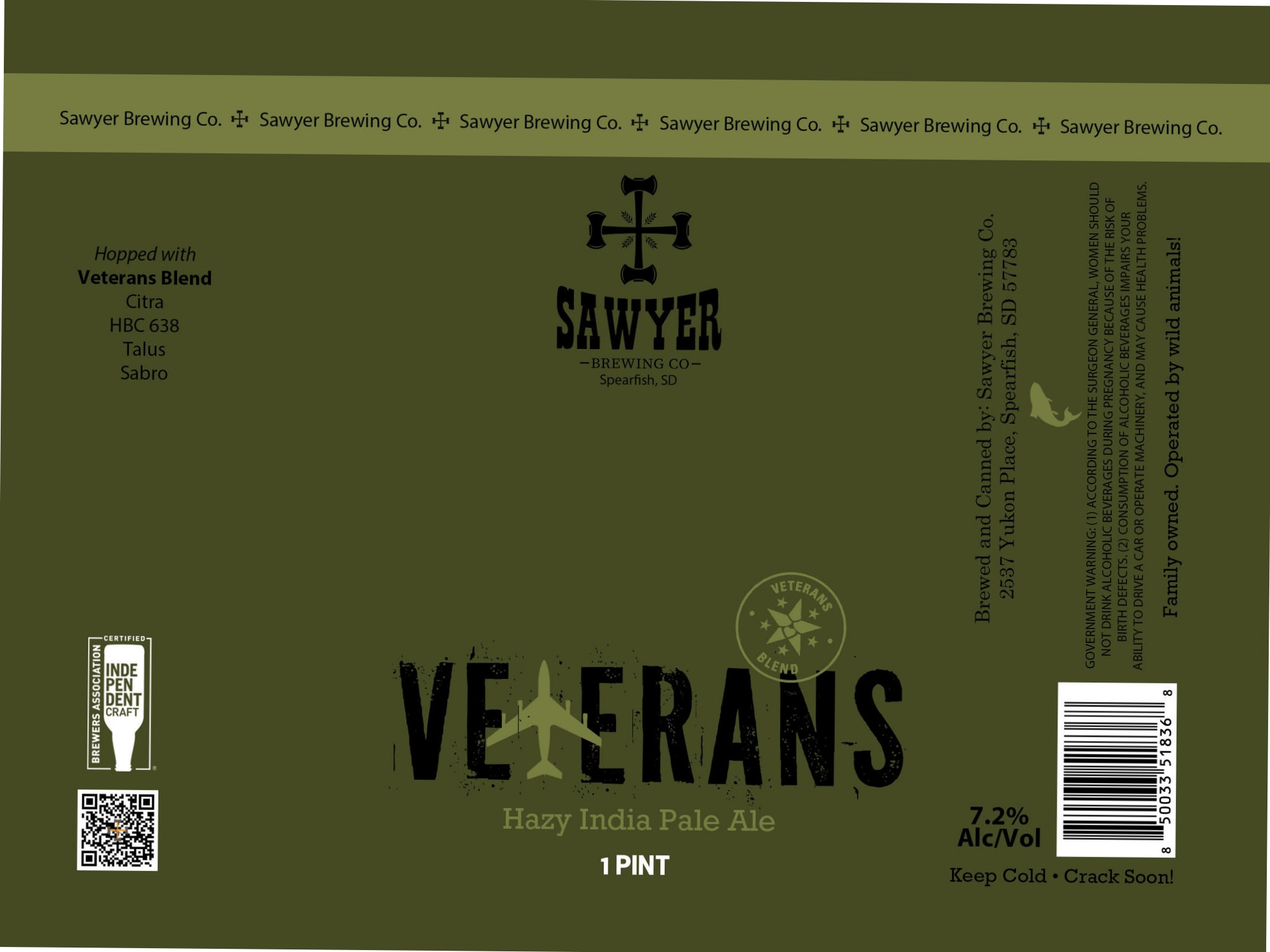 Veterans Blend by Sawyer Brewing Co. - beer label