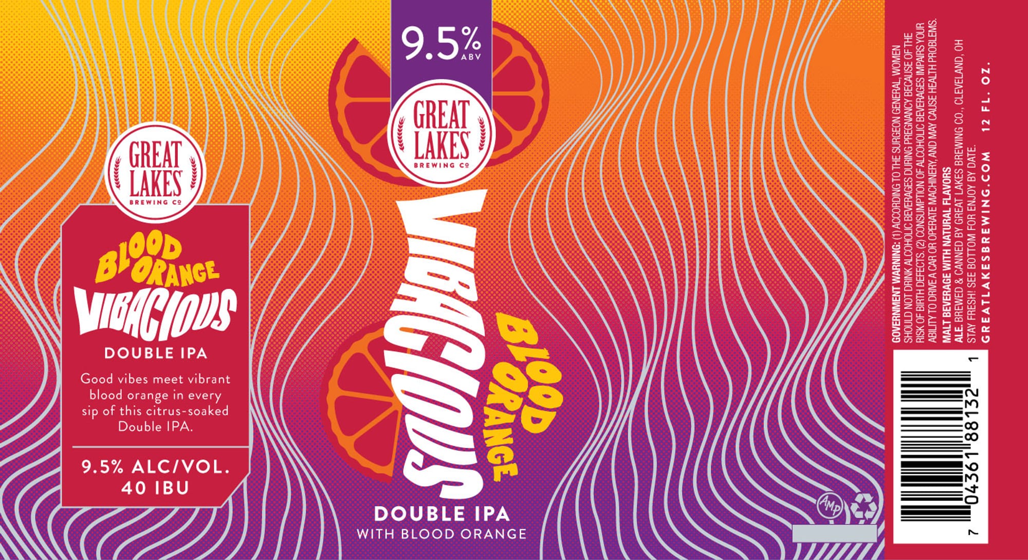 Vibacious Blood Orange by Great Lakes Brewing Co. - beer label