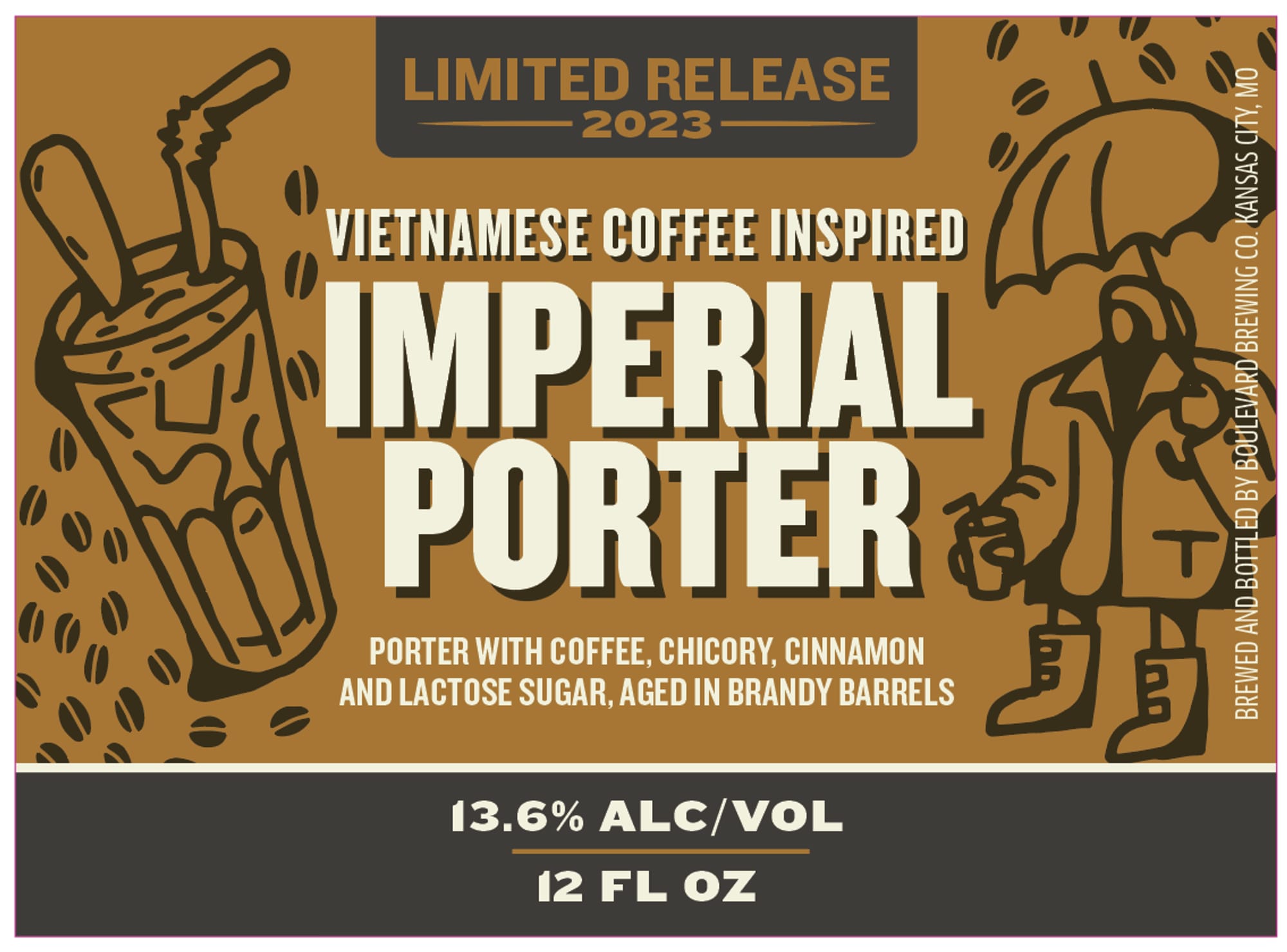 Vietnamese Coffee Inspired Imperial Porter by Boulevard Brewing Company - beer label