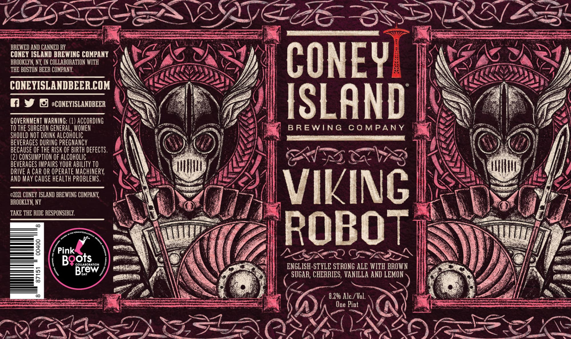Viking Robot by Coney Island Brewing Company - beer label