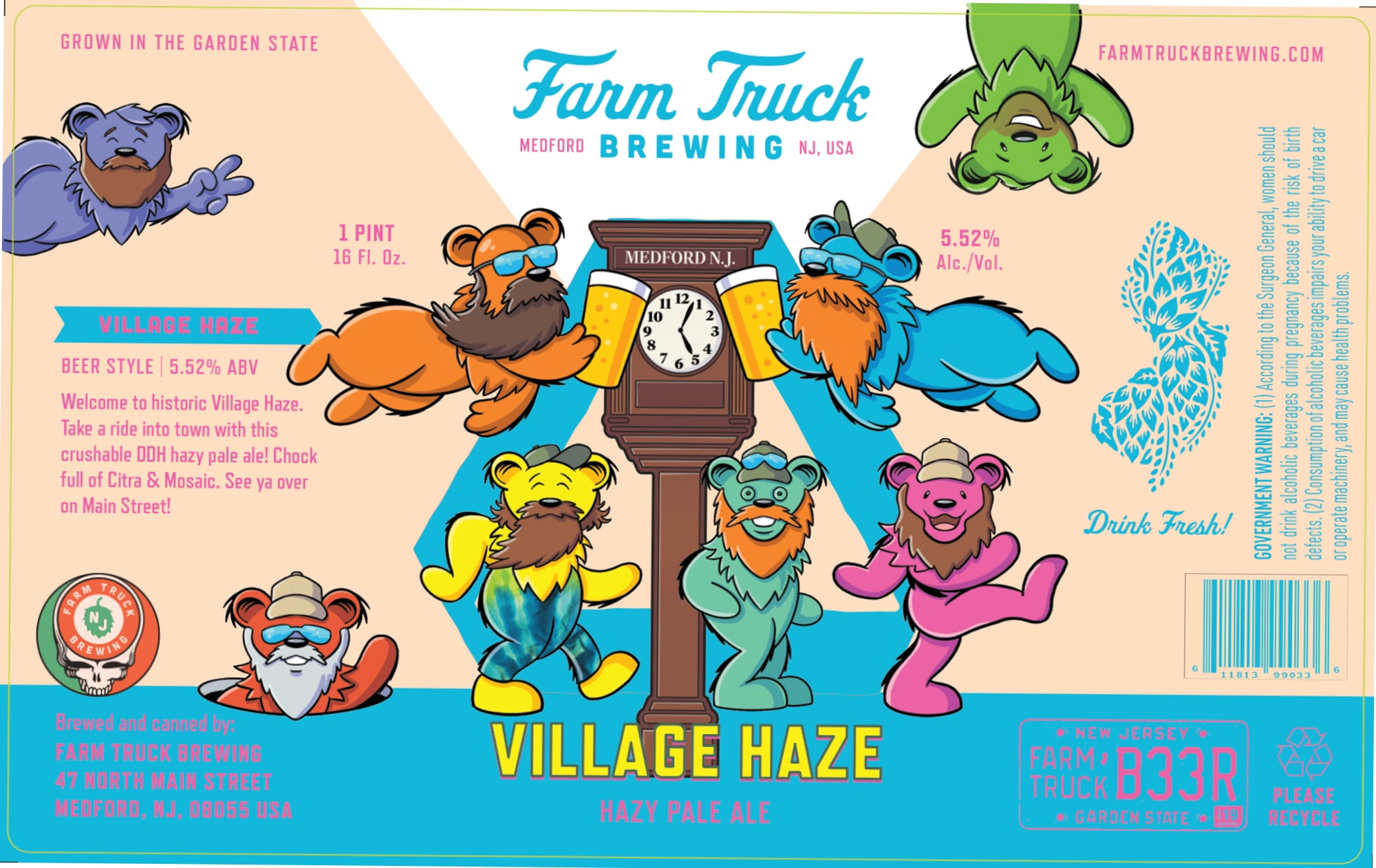 Village Haze by Farm Truck Brewing - beer label