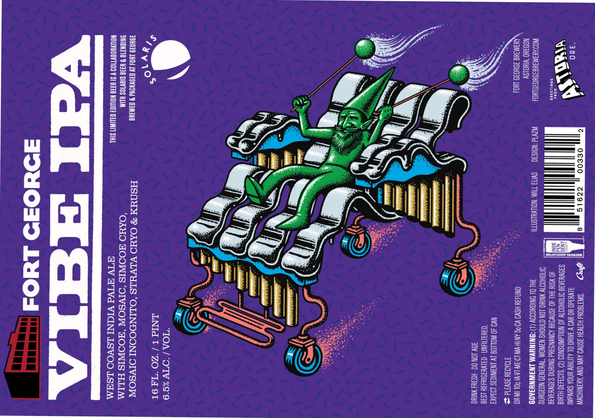 Vipa by Fort George Brewery - beer label