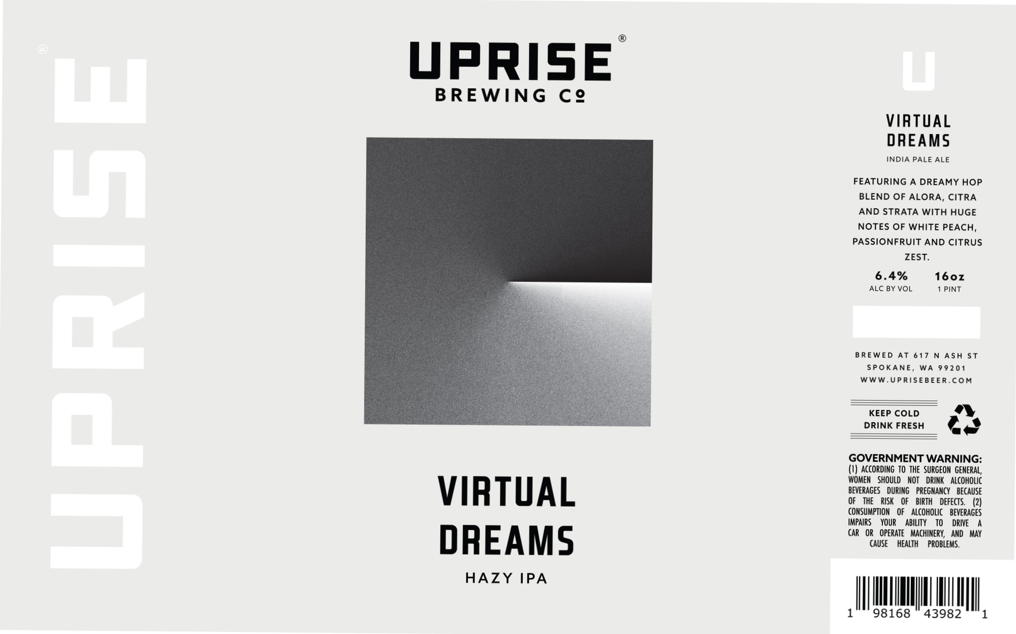 Virtual Dreams by Uprise Brewing Co. - beer label
