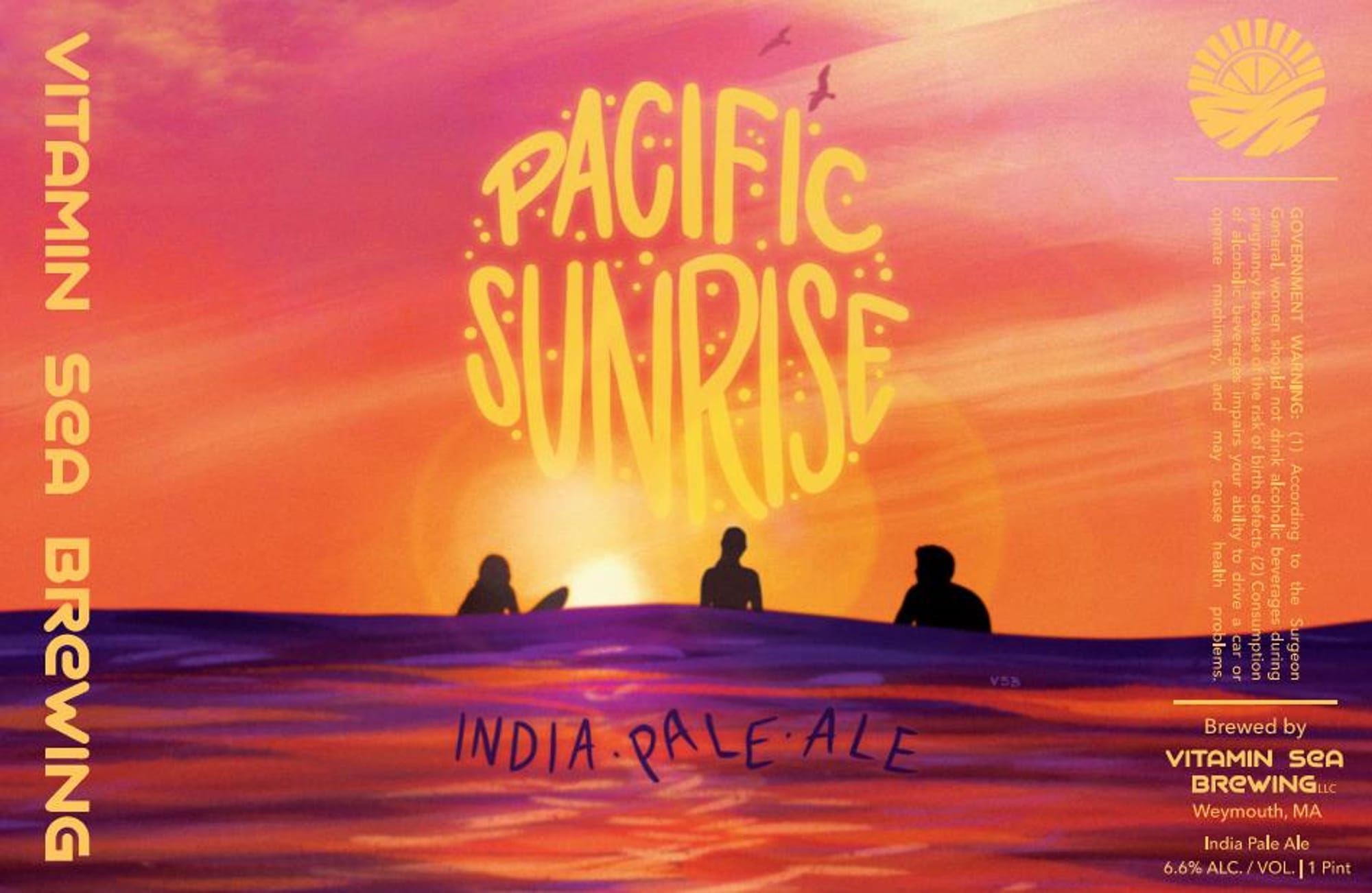Pacific Sunrise by Vitamin Sea Brewing - beer label