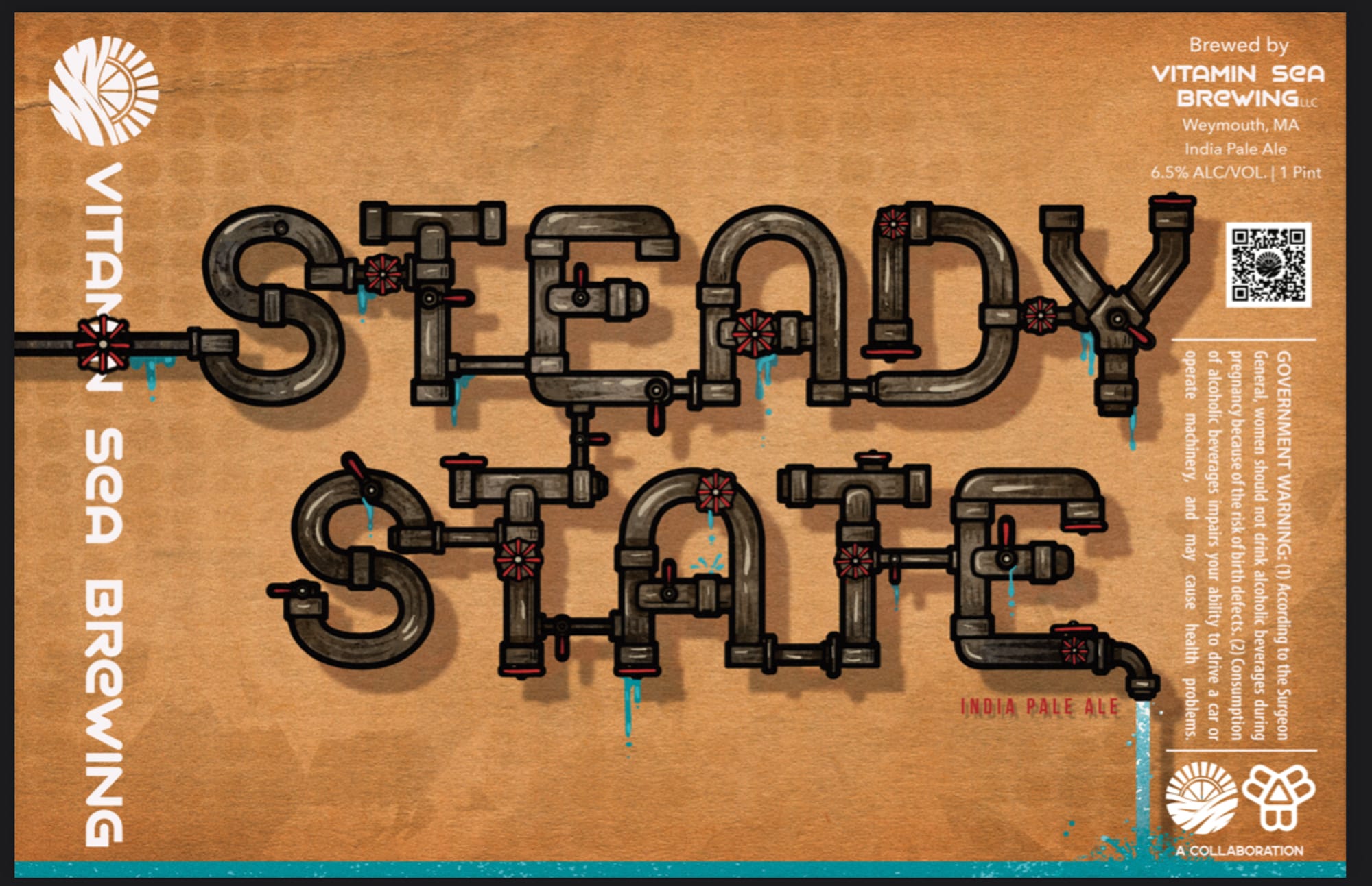 Steady State by Vitamin Sea Brewing - beer label