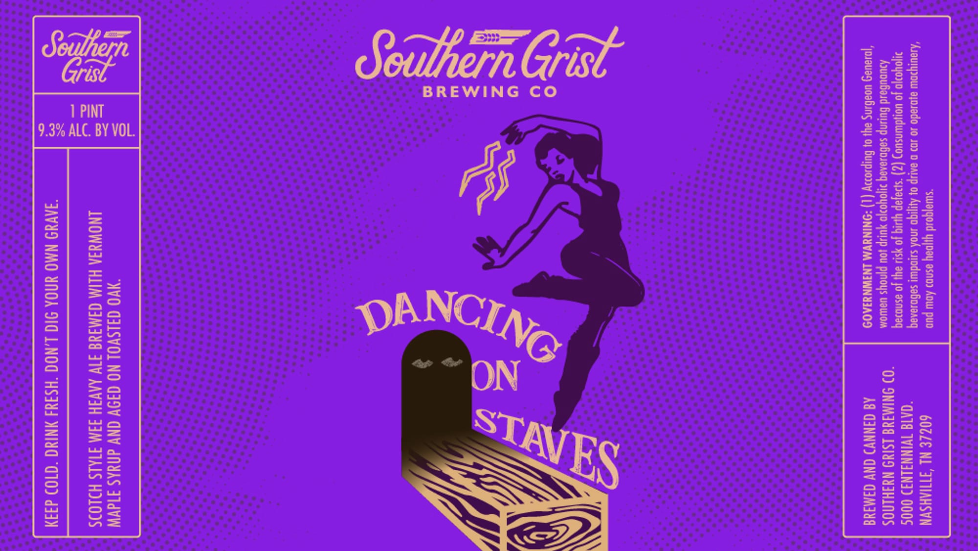 Dancing on Staves by Southern Grist Brewing Co. - beer label