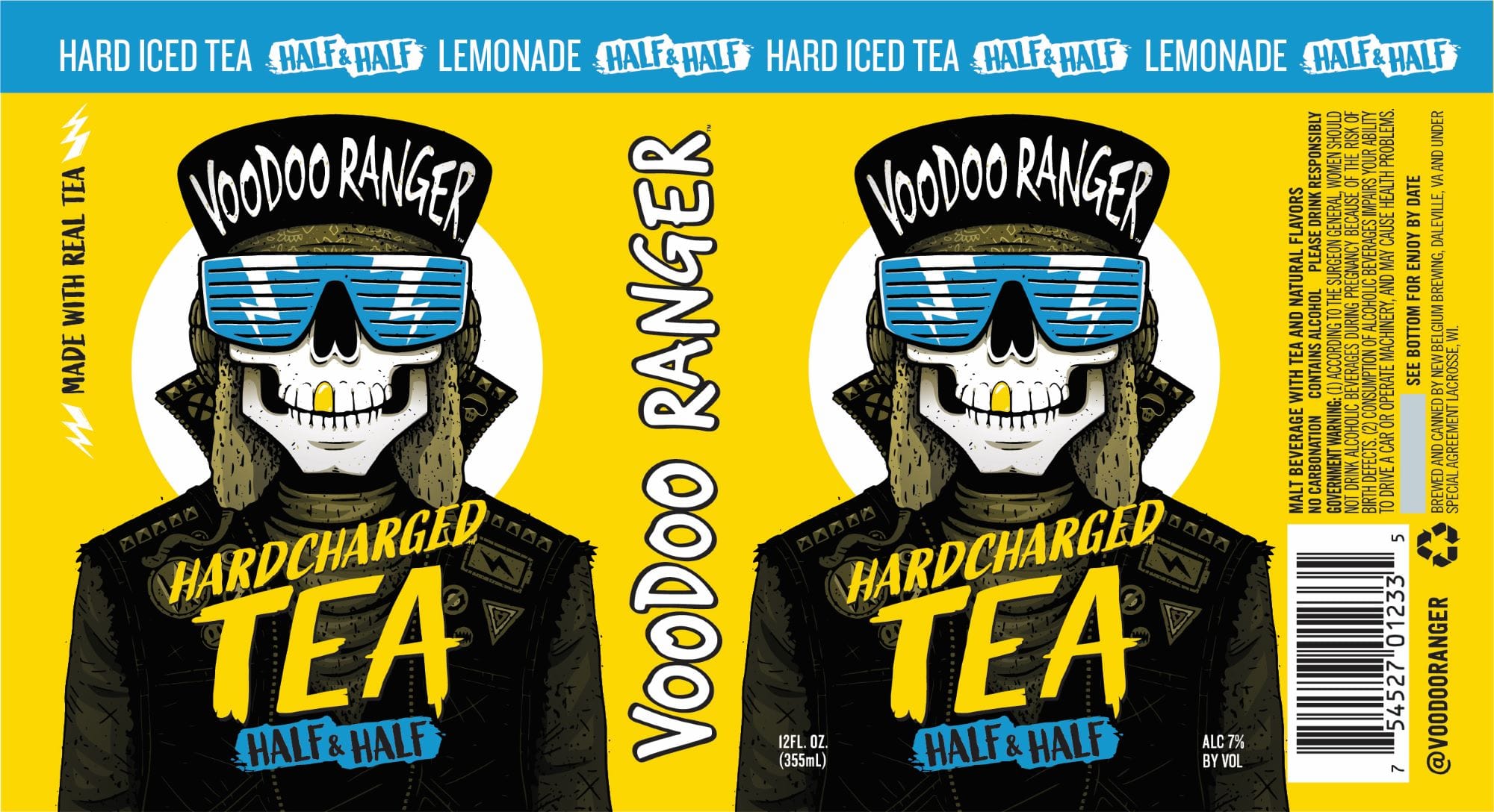 Voodoo Ranger Hardcharged Half & Half by New Belgium Brewing - beer label
