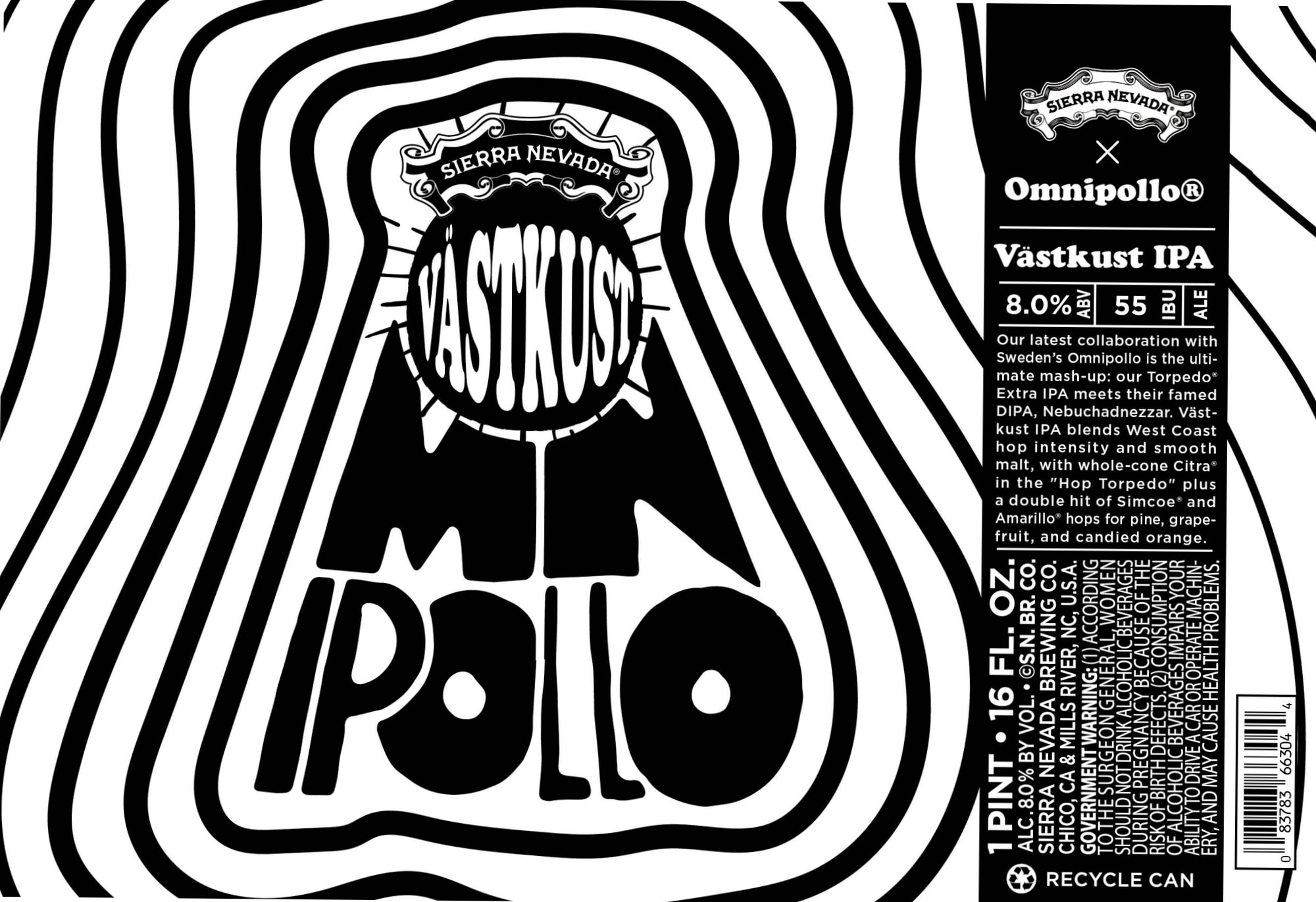 Västkust IPA by Sierra Nevada - beer label
