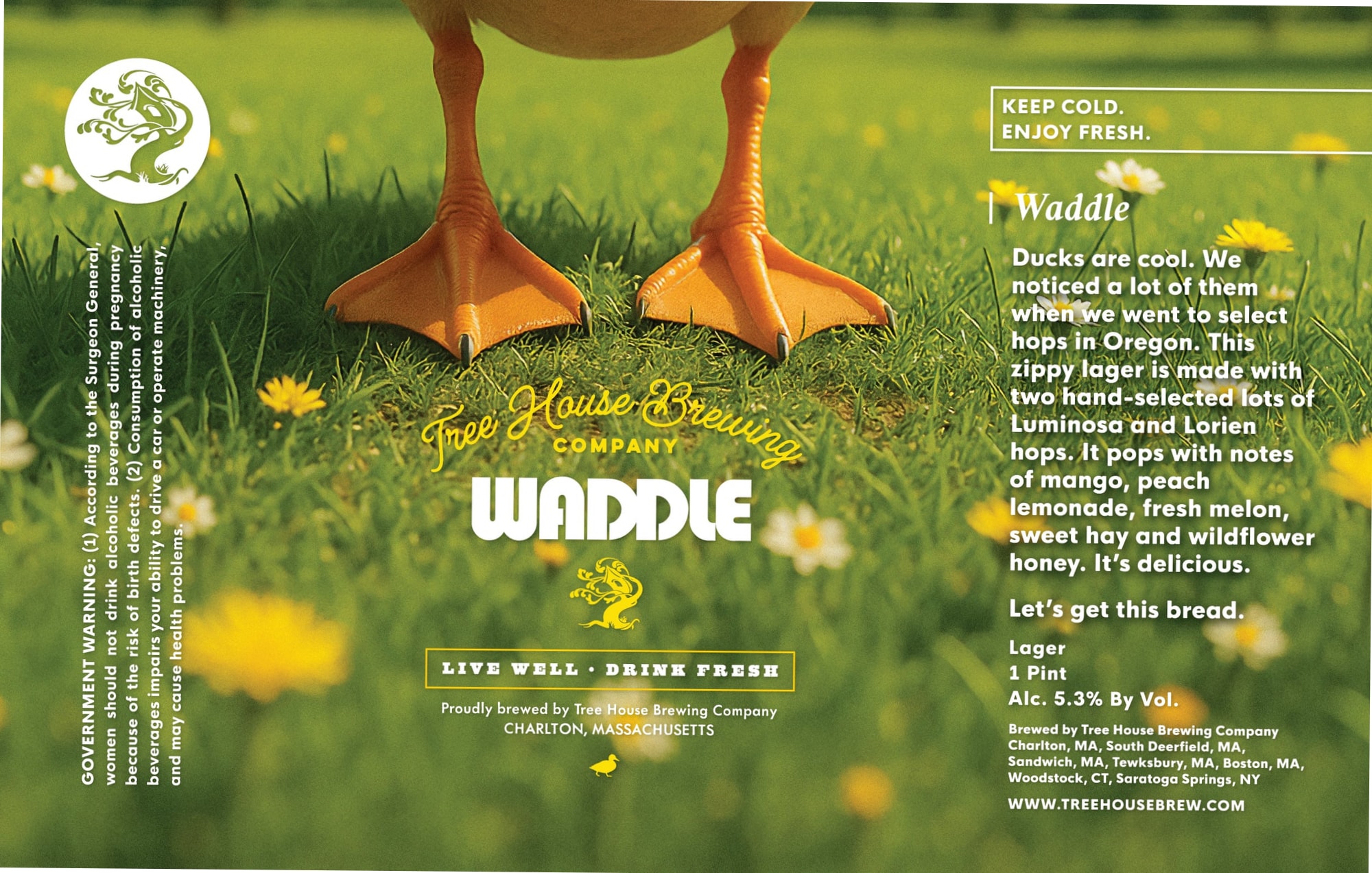 Waddle by Tree House Brewing Company - beer label