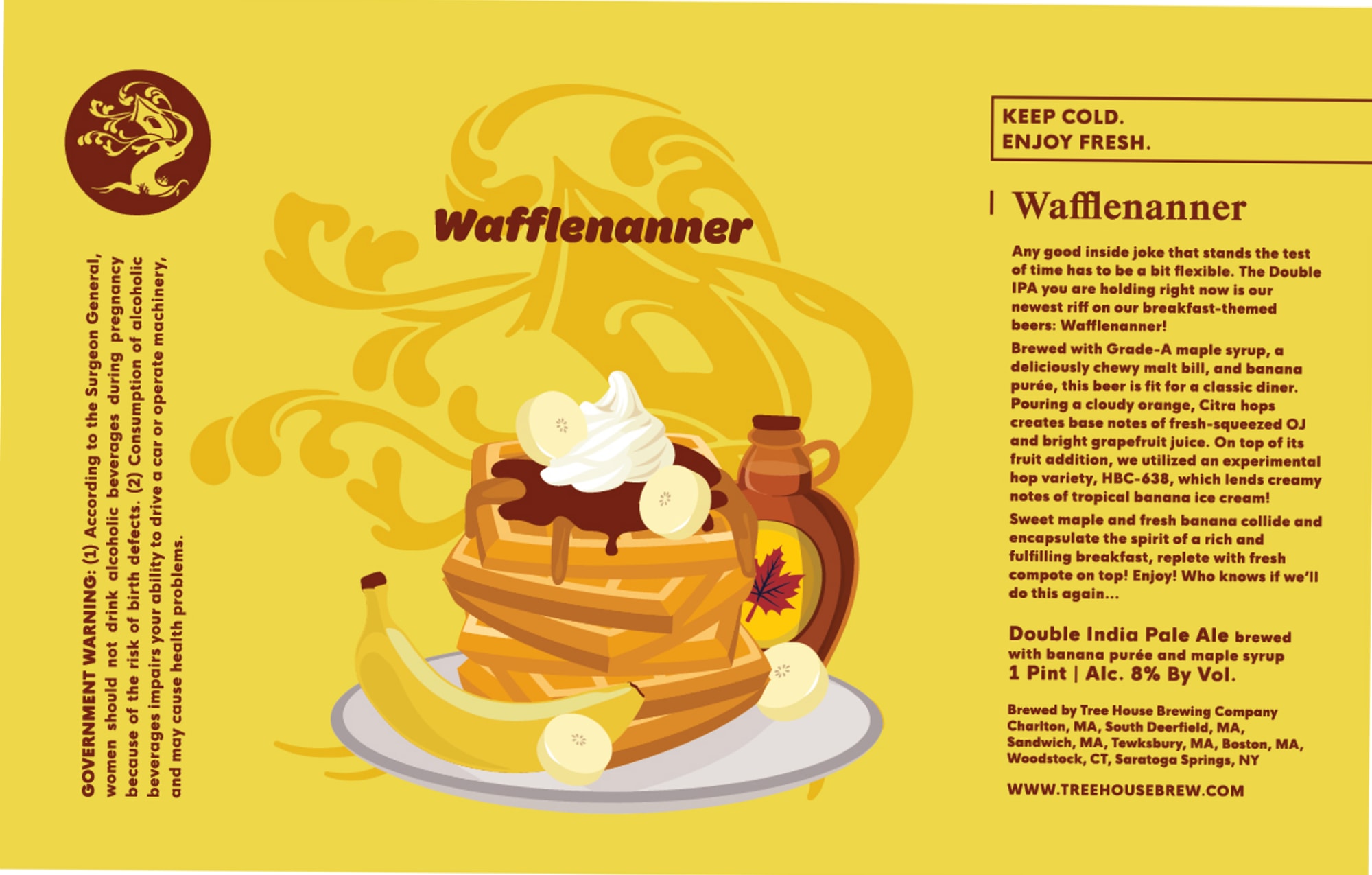 Wafflenanner by Tree House Brewing Company - beer label