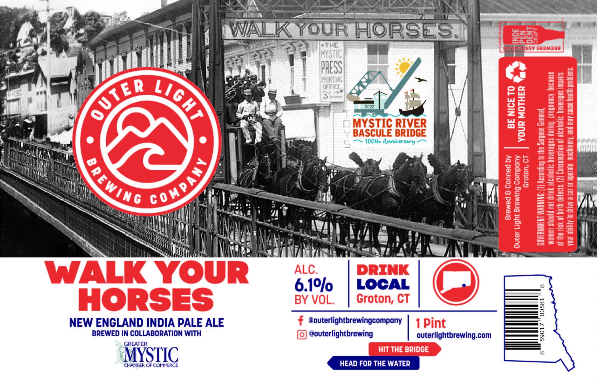 Walk Your Horses by Outer Light Brewing Company - beer label