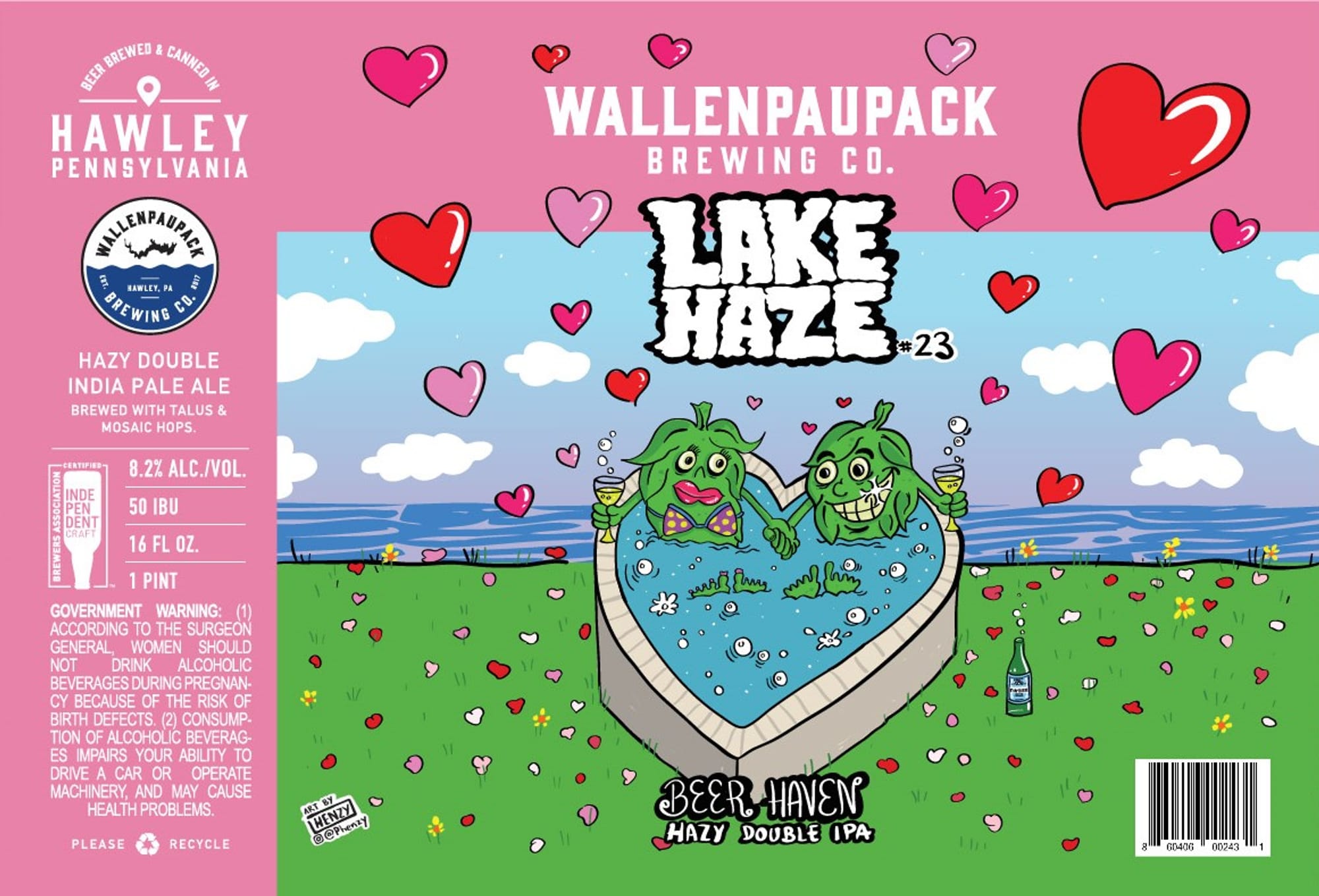 Lake Haze #23 by Wallenpaupack Brewing Co. - beer label