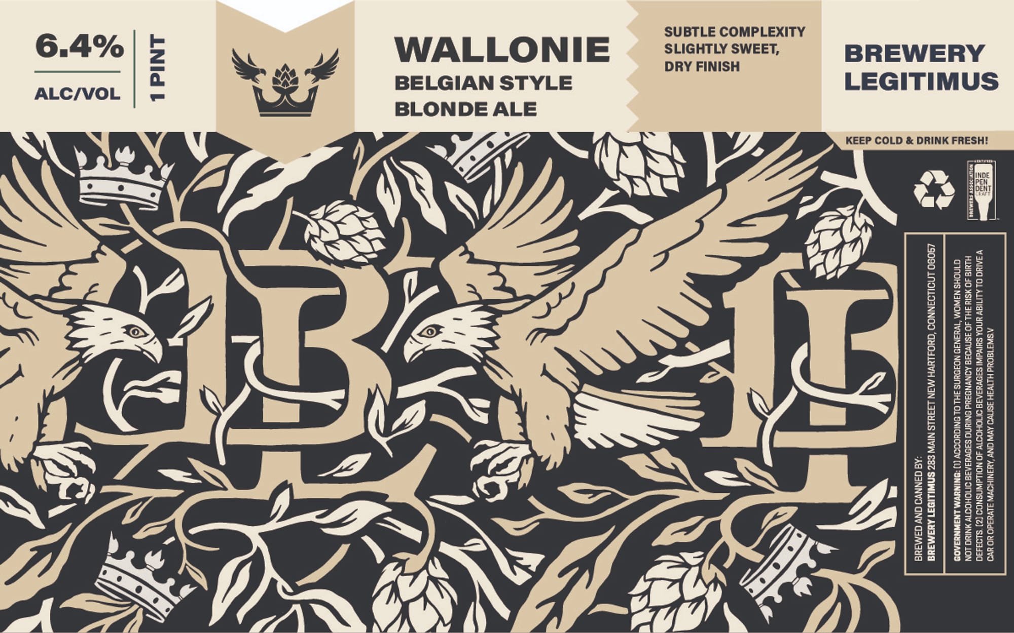 Wallonie by Brewery Legitimus - beer label