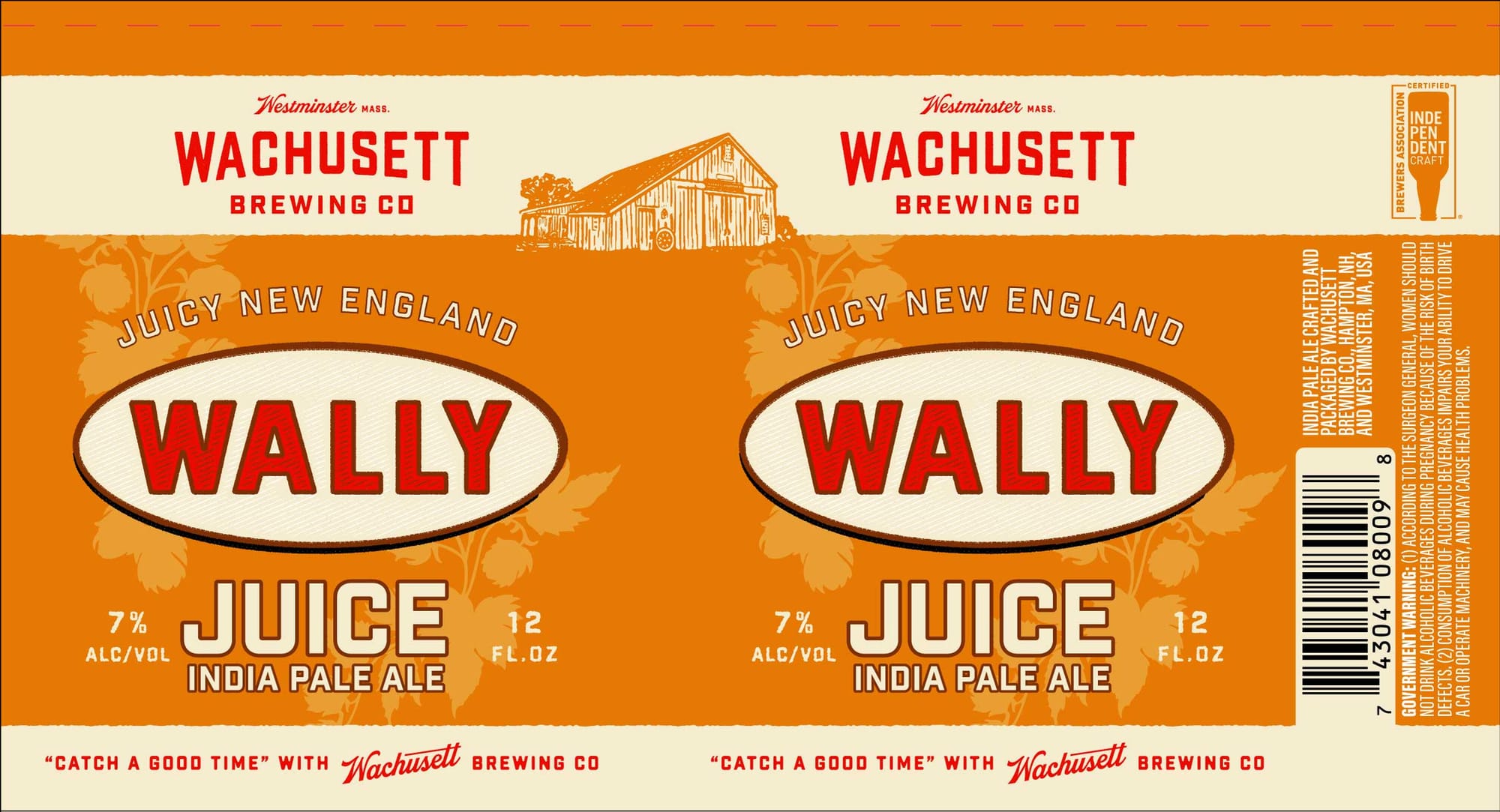 Wally Juice by Wachusett Brewing Co. - beer label
