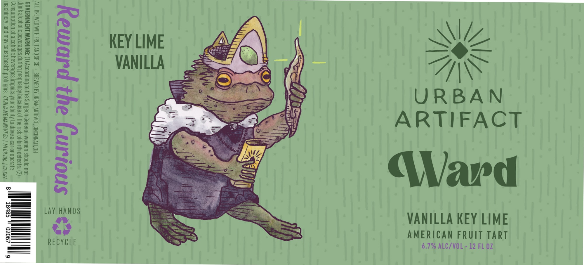 Ward Vanilla Key Lime by Urban Artifact - beer label