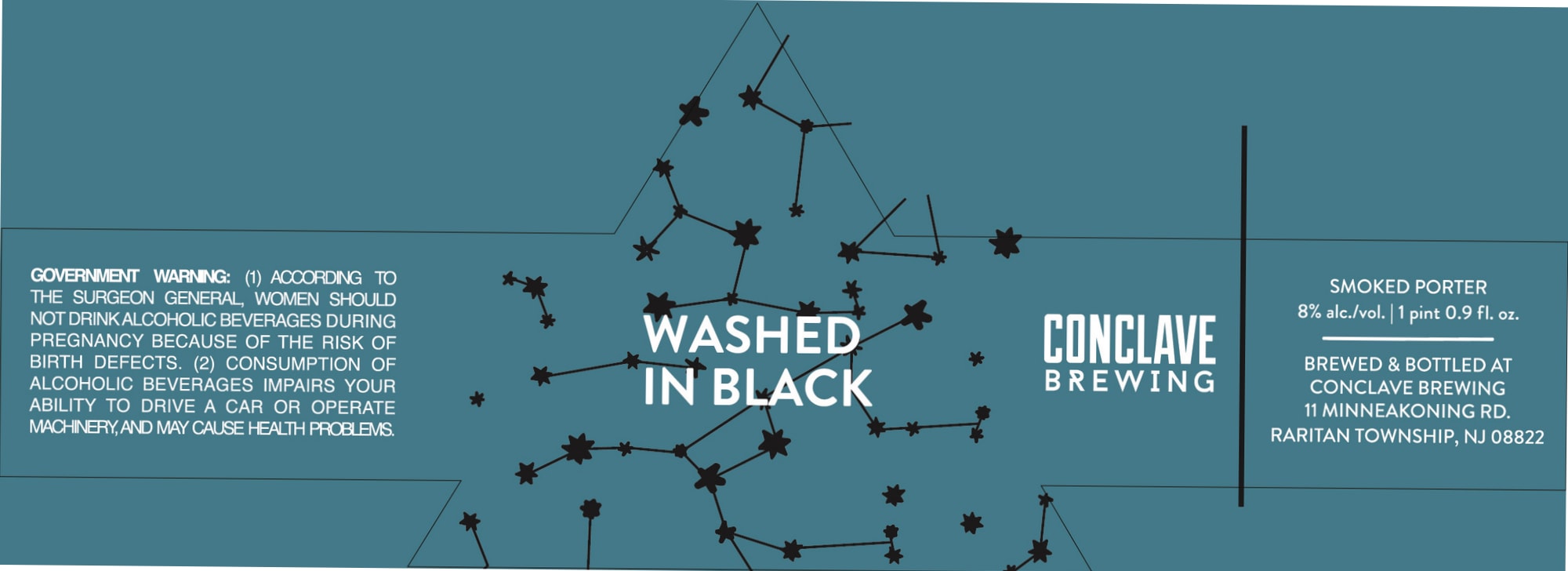 Washed in Black by Conclave Brewing - beer label