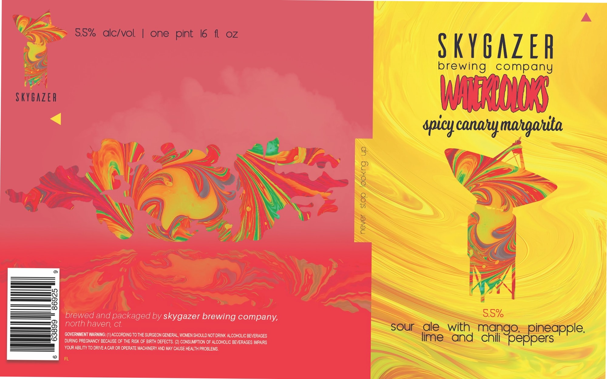 Watercolors by Skygazer Brewing Company - beer label