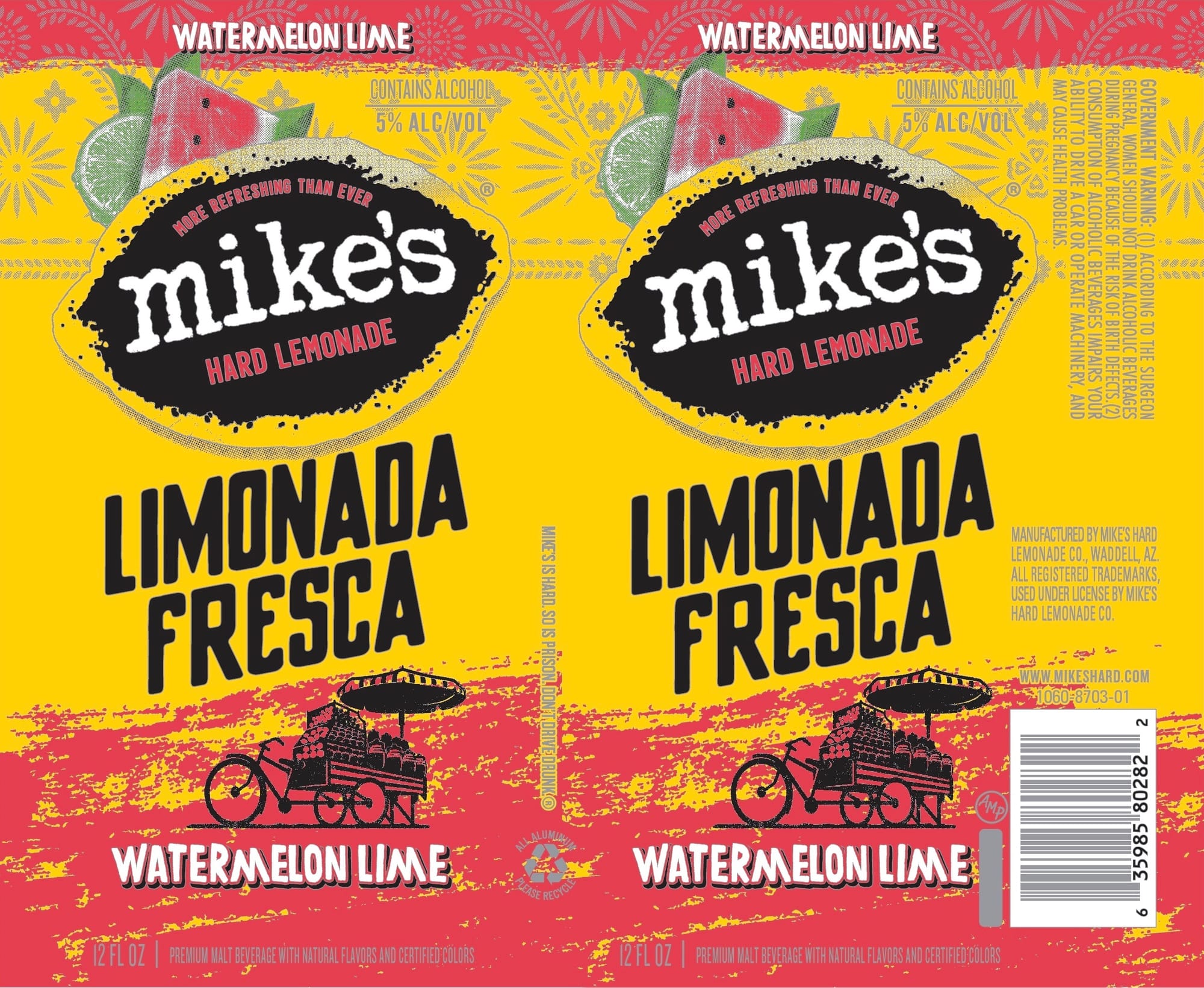 Watermelon Lime Hard Lemonade by Mike’s Hard Lemonade Co. - beer label