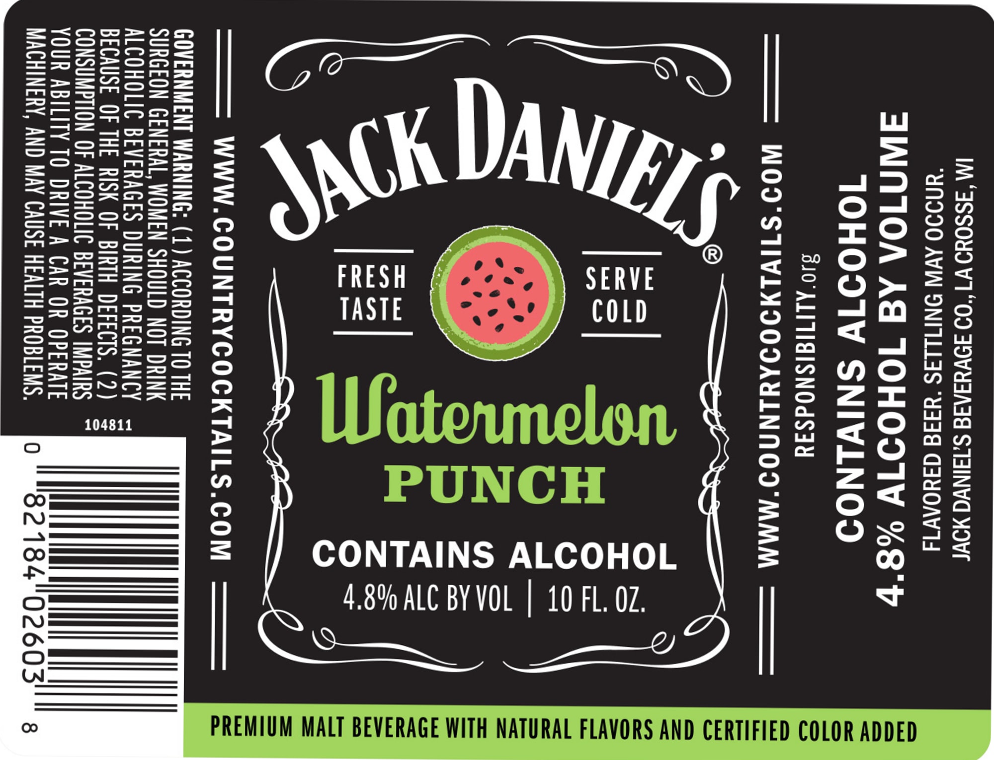 Watermelon Punch by Jack Daniel's - beer label