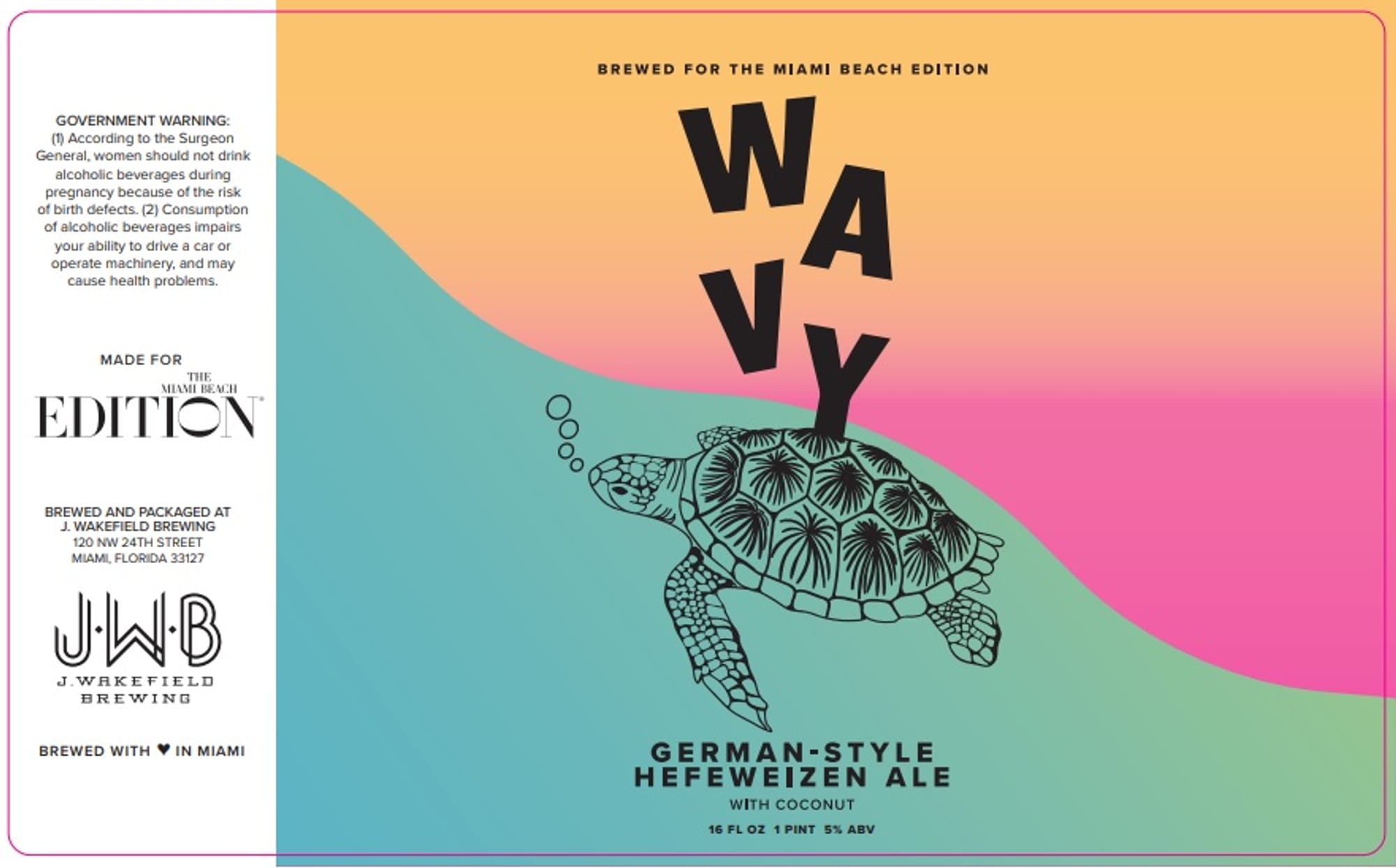 Wave by J. Wakefield Brewing - beer label